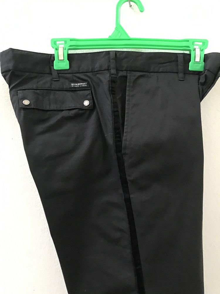 Burberry Burberry Black Label Side Stripe Stretchable Black Trouser Size US 31 - 13 Thumbnail