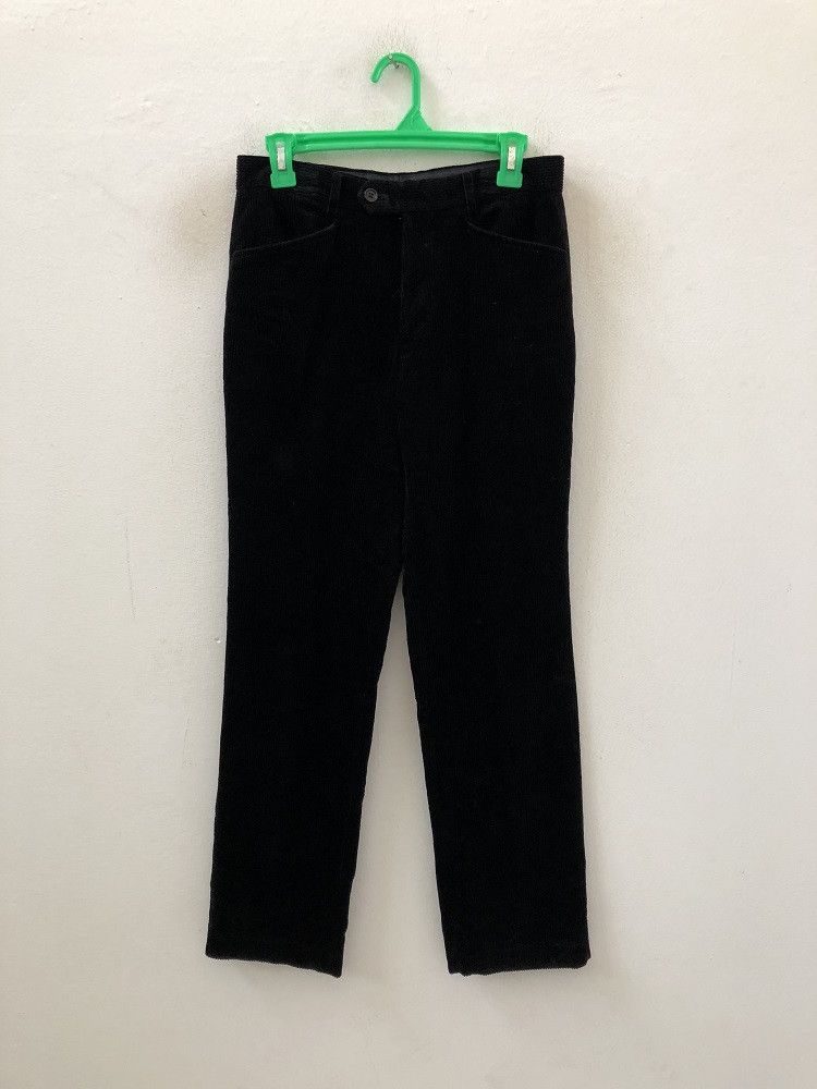 Paul Smith Paul Smith Made in Japan Black Striped Corduroy Trouser Size US 29 - 1 Thumbnail
