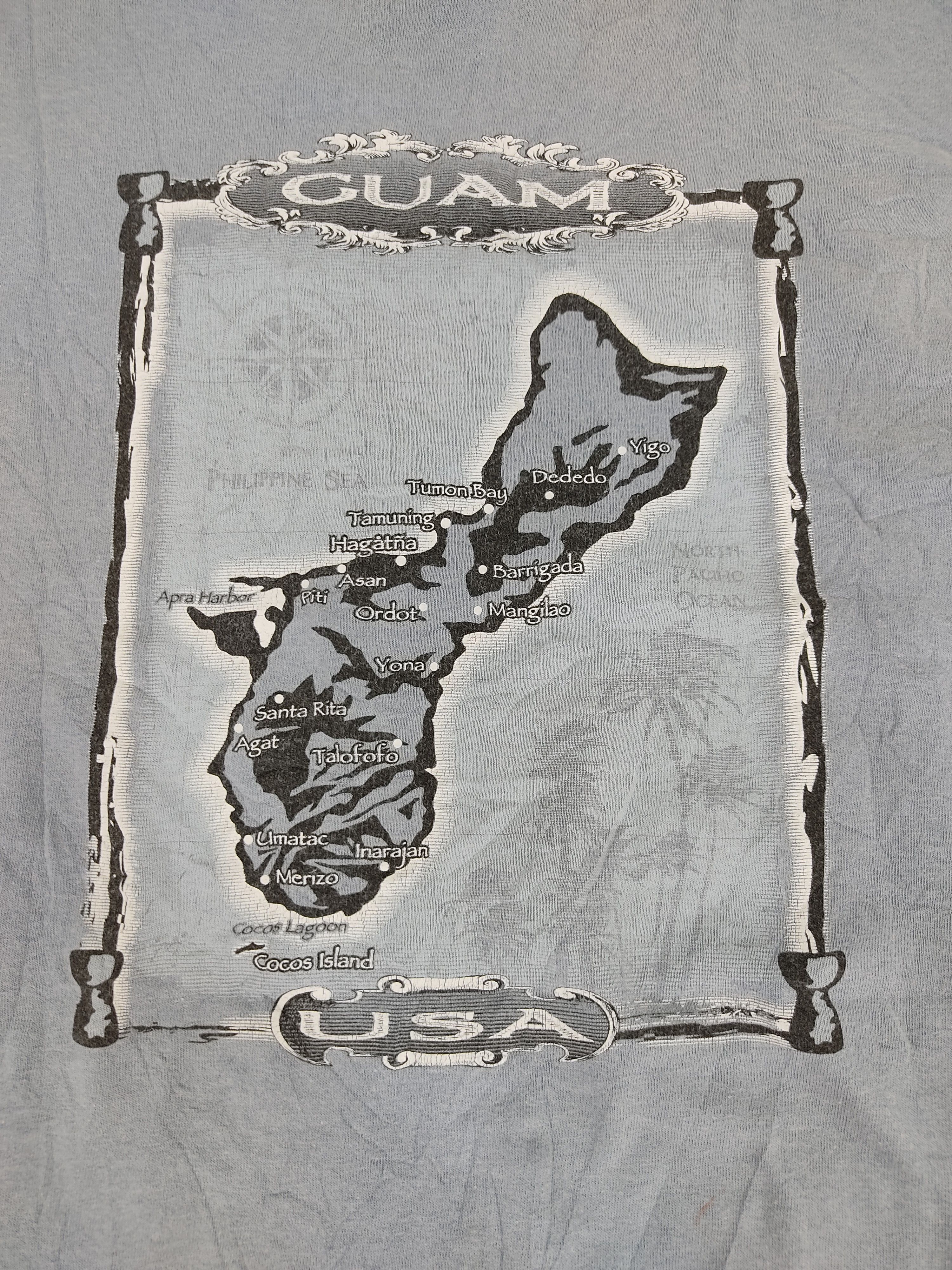 Band Tees Vintage Guam Usa Nice Design Map Box Logo Spell Out Size US S / EU 44-46 / 1 - 2 Thumbnail