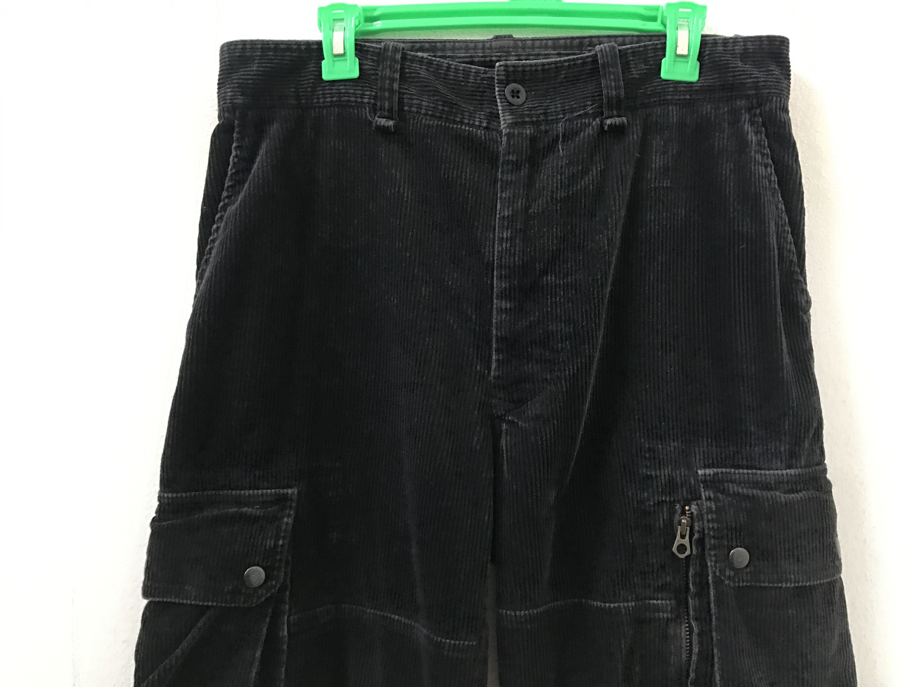 Polo Ralph Lauren PRL Corduroy Striped Baggy Black Multi Pocket Cargo Size US 32 / EU 48 - 3 Thumbnail