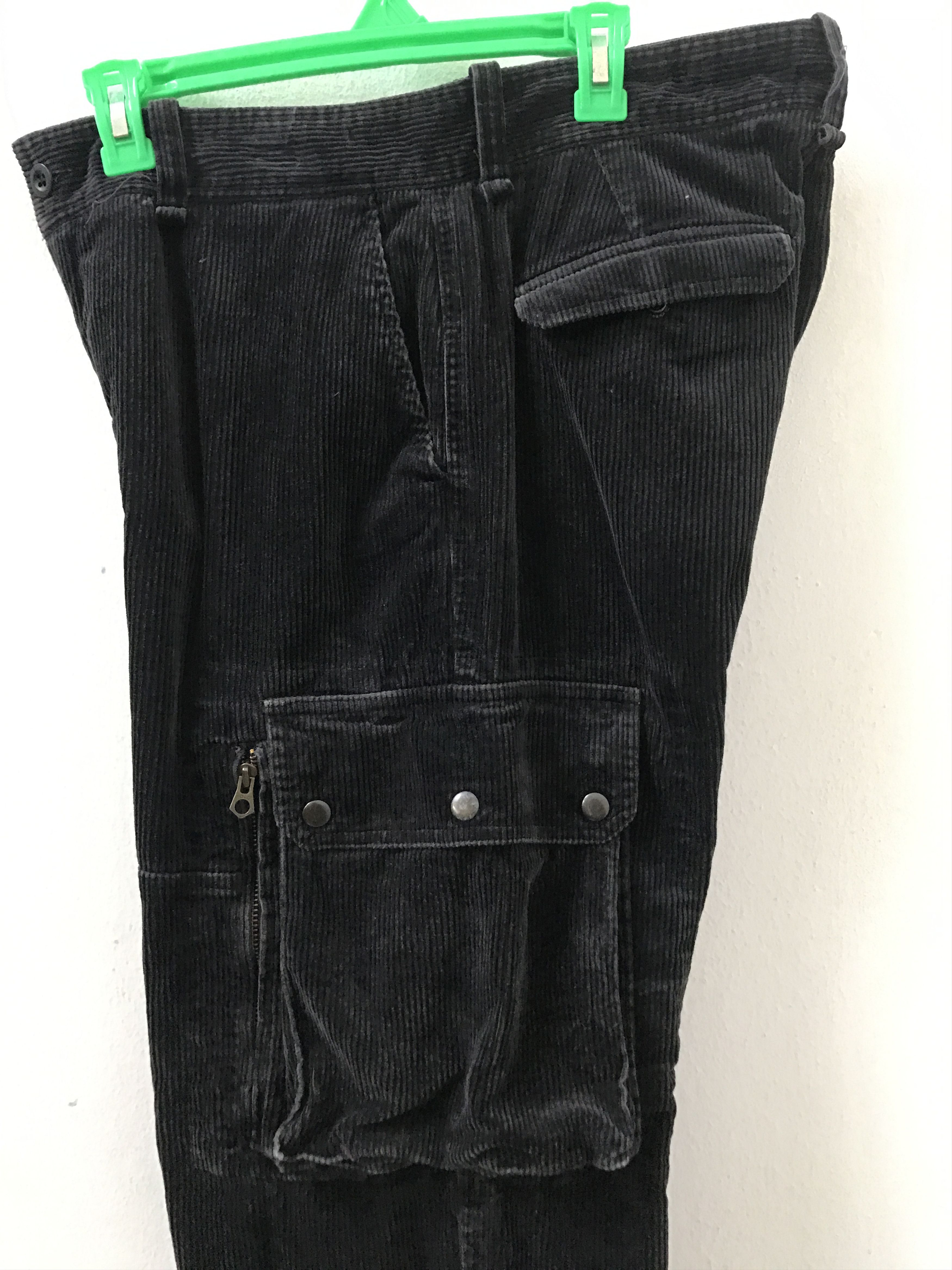 Polo Ralph Lauren PRL Corduroy Striped Baggy Black Multi Pocket Cargo Size US 32 / EU 48 - 15 Thumbnail