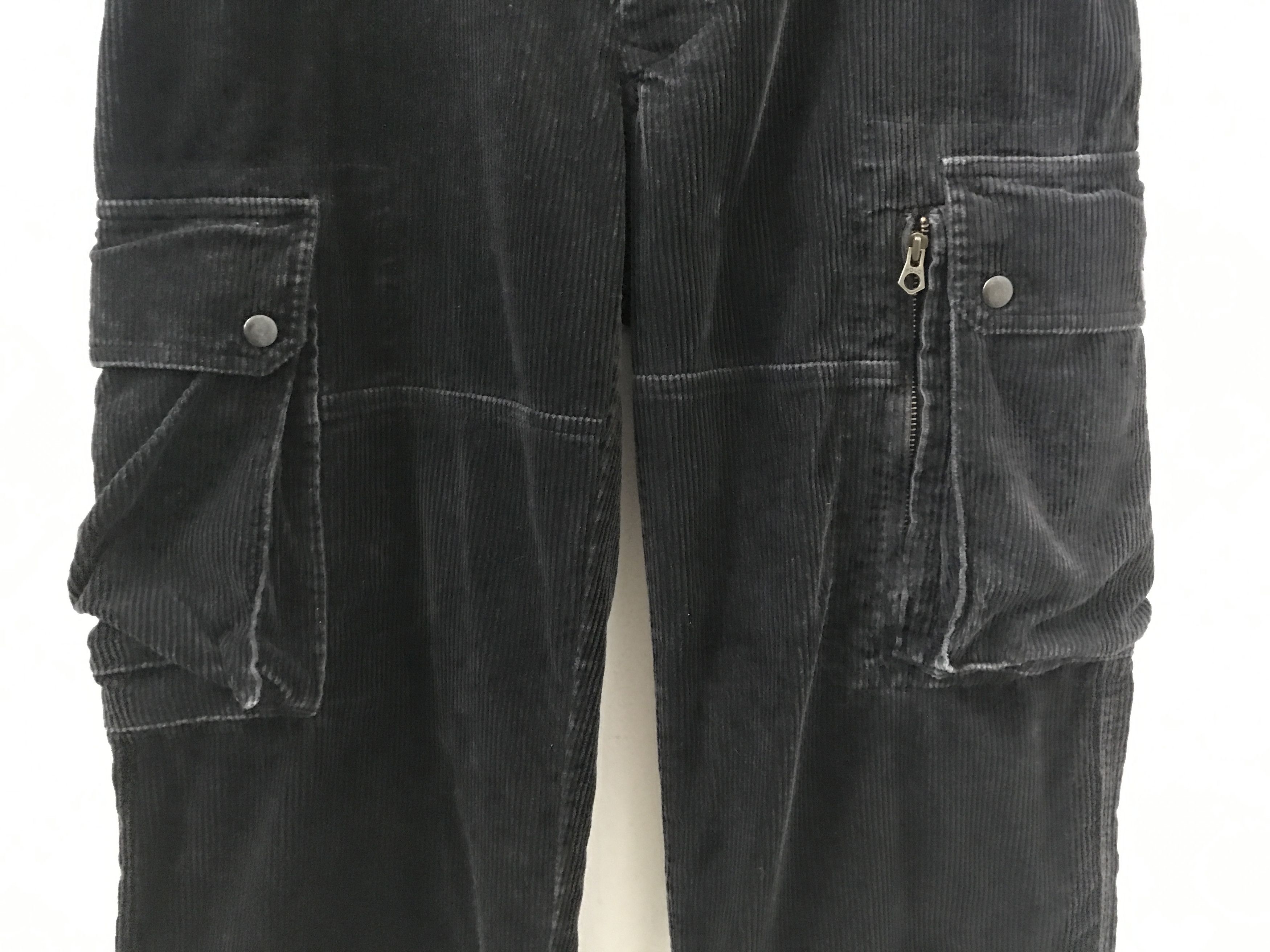 Polo Ralph Lauren PRL Corduroy Striped Baggy Black Multi Pocket Cargo Size US 32 / EU 48 - 4 Thumbnail
