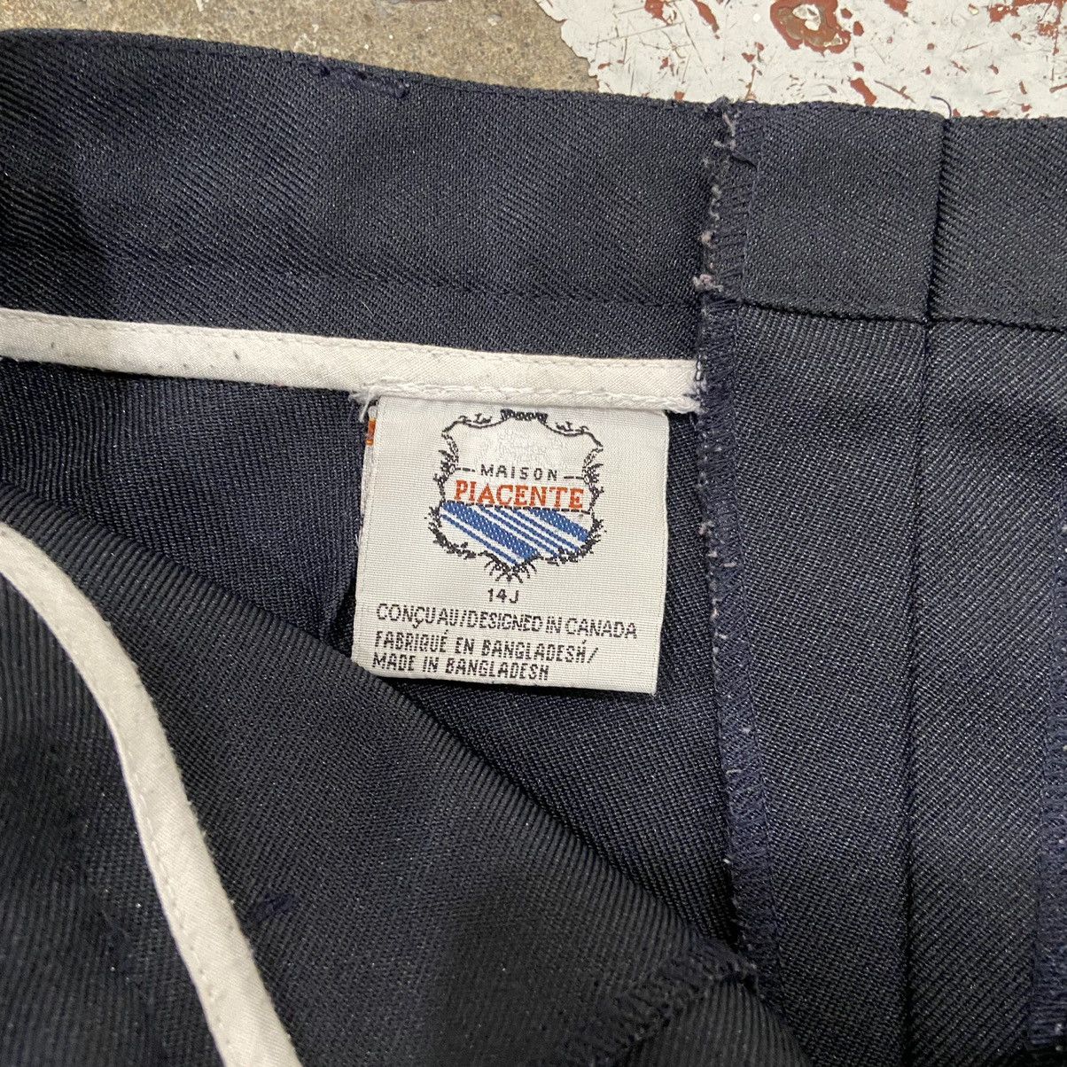 Vintage Vintage Navy Blue Pleated Trousers Size 26" / US 2 / IT 38 - 4 Thumbnail