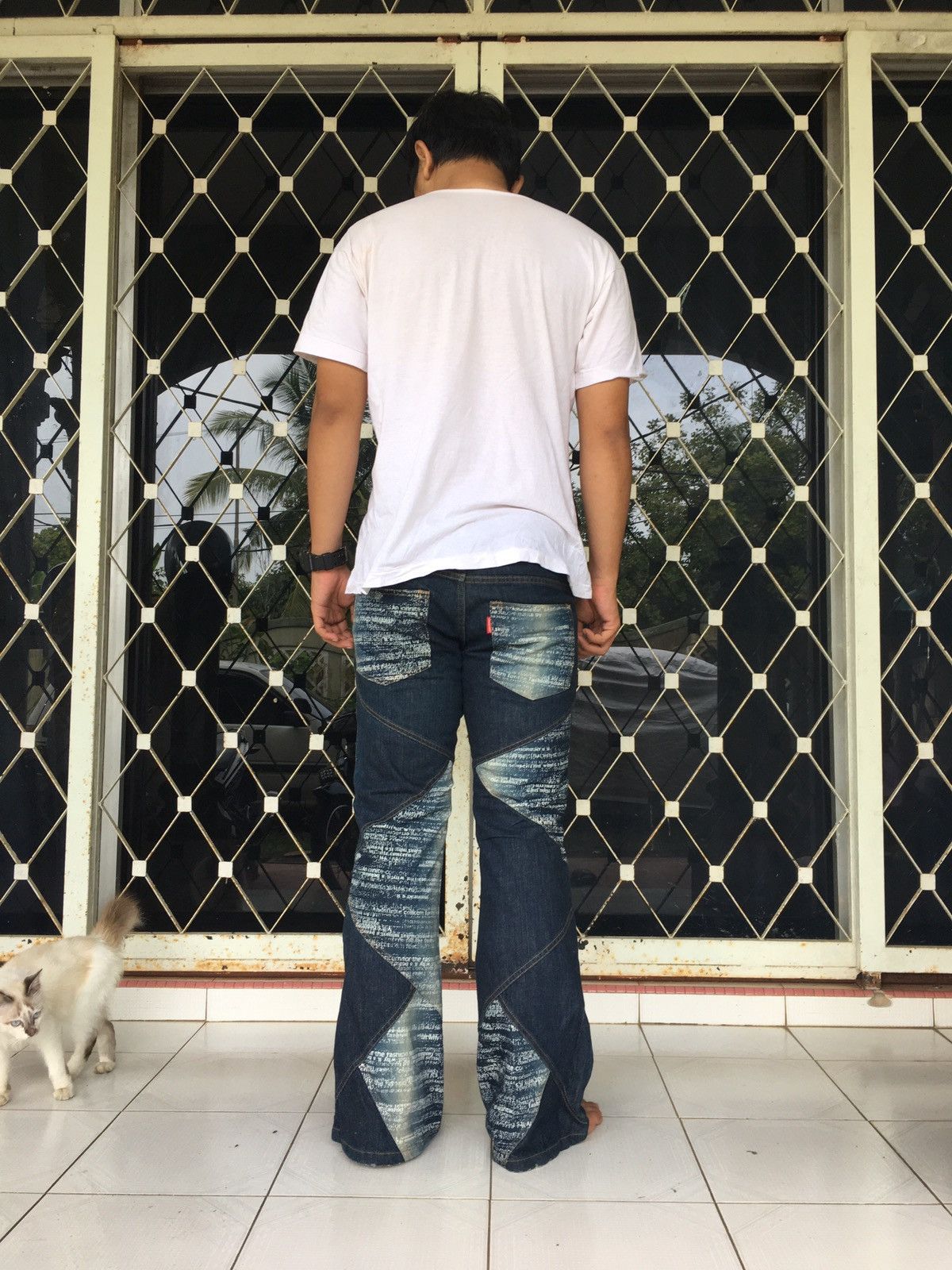 パンツ TORNADO MART coated bell bottom denim 9D29E725-A164-4C6D-B1A4-