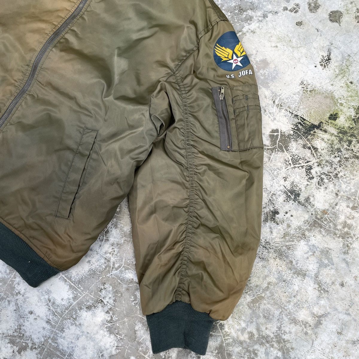 Japanese Brand × Vintage Vintage Faded Japanese Reversible Military Bomber Jacket Size US S / EU 44-46 / 1 - 4 Thumbnail