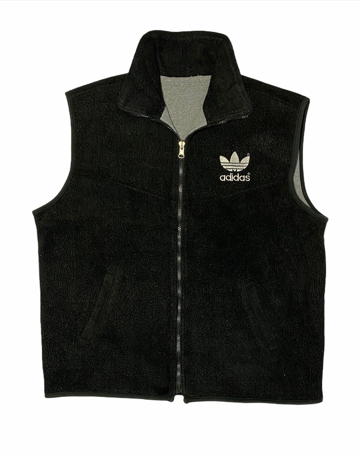 Adidas Reversible Sleeveless Fleece Adidas Big Logo Spell Out Vest Size US L / EU 52-54 / 3 - 3 Thumbnail