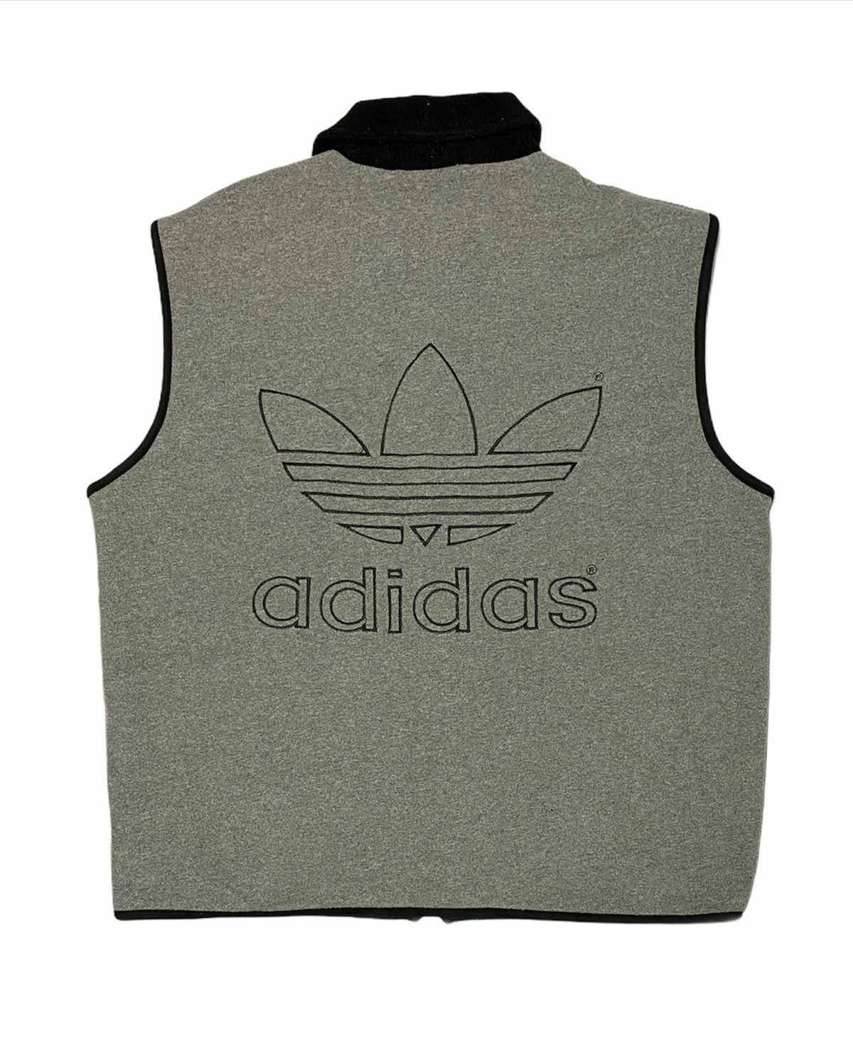 Adidas Reversible Sleeveless Fleece Adidas Big Logo Spell Out Vest Size US L / EU 52-54 / 3 - 4 Thumbnail