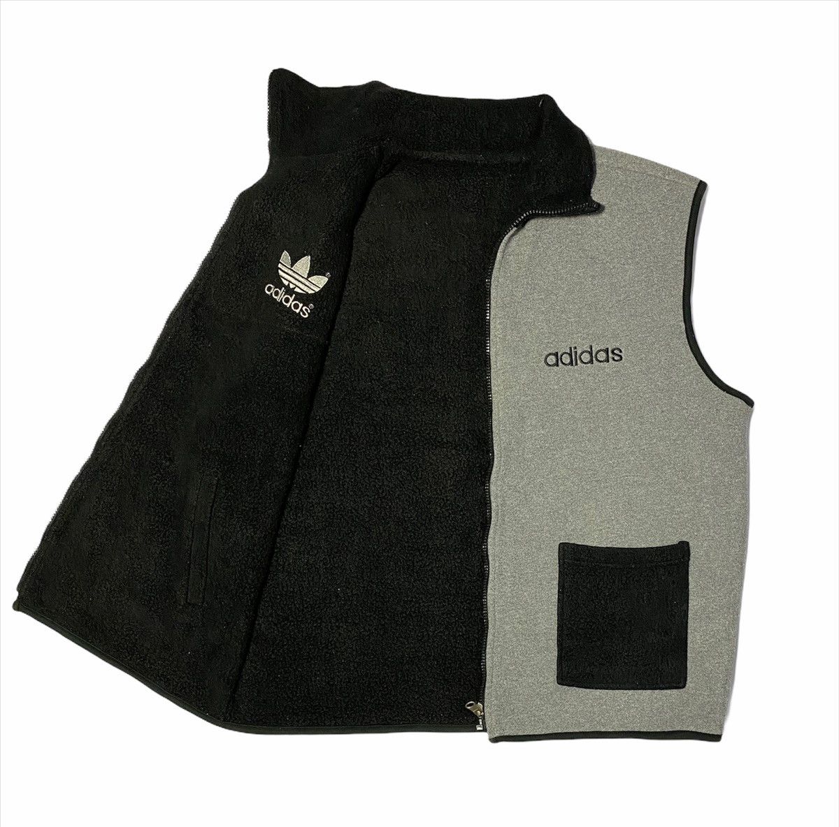 Adidas Reversible Sleeveless Fleece Adidas Big Logo Spell Out Vest Size US L / EU 52-54 / 3 - 5 Thumbnail