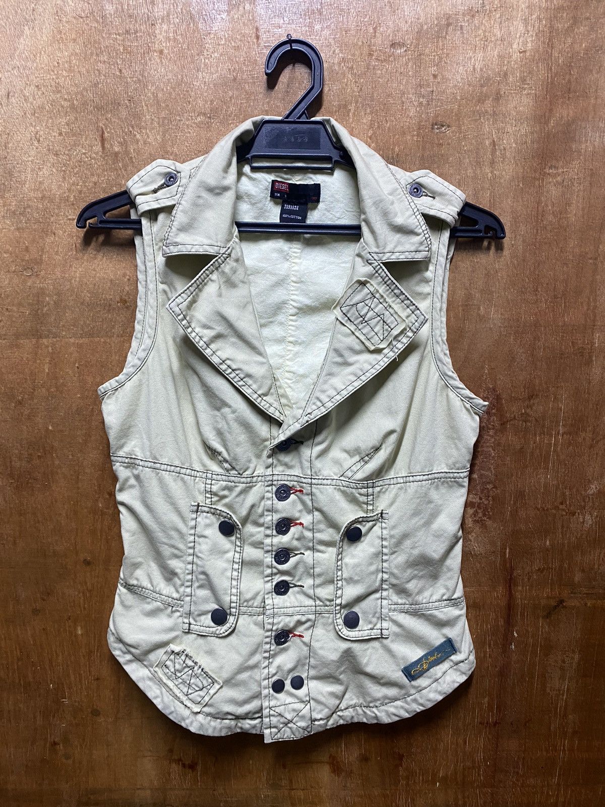 Diesel Diesel Distressed Patches Rugged Outdoor Vest Size US S / EU 44-46 / 1 - 1 Thumbnail