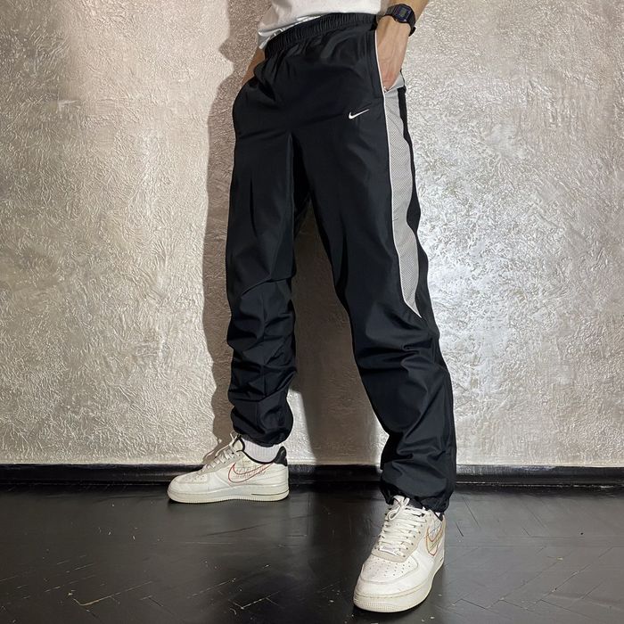 Nike Y2K Nike vintage black track pants swoosh drill gorpcore