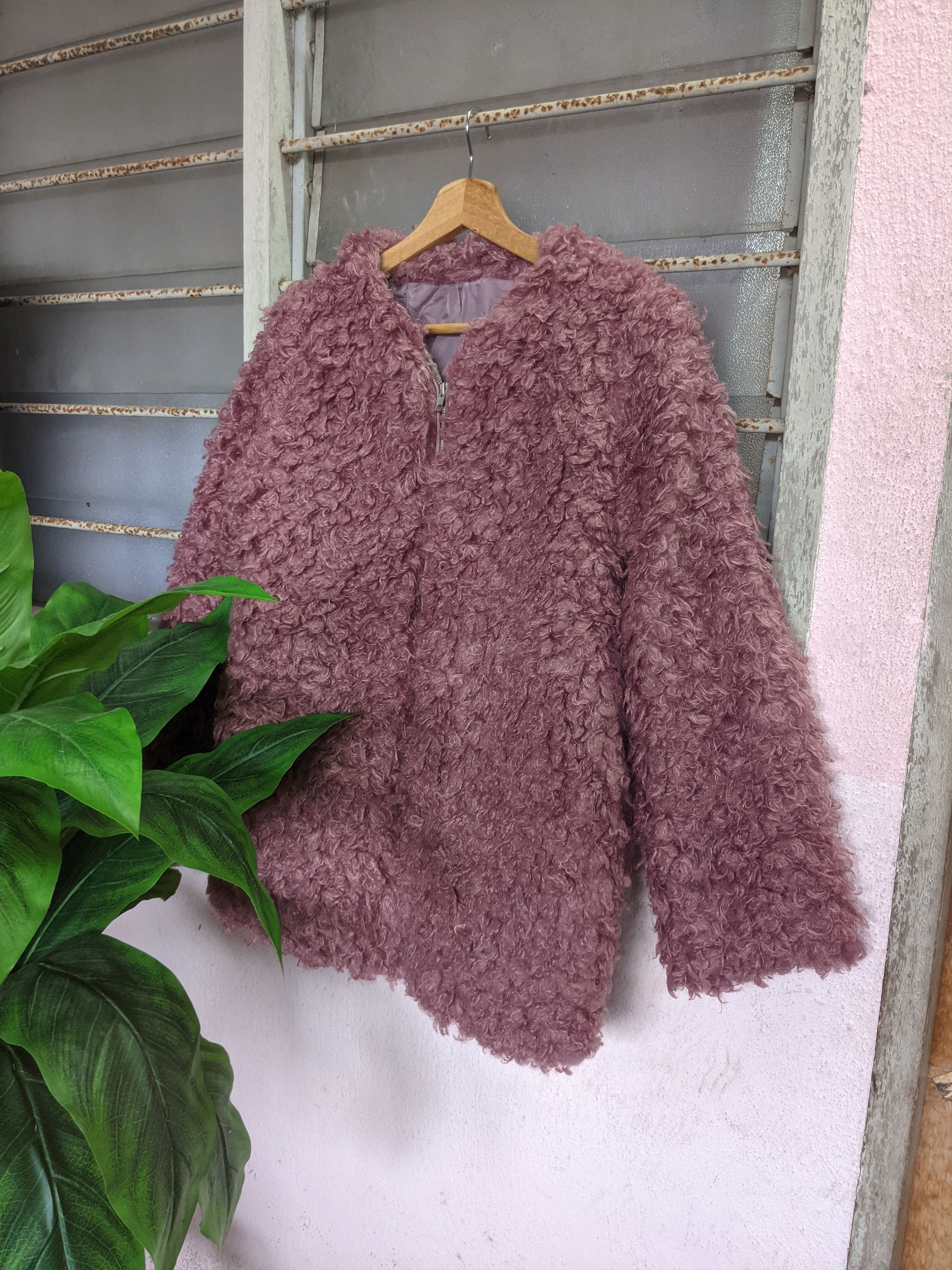 Japanese brand faux fur cardigan