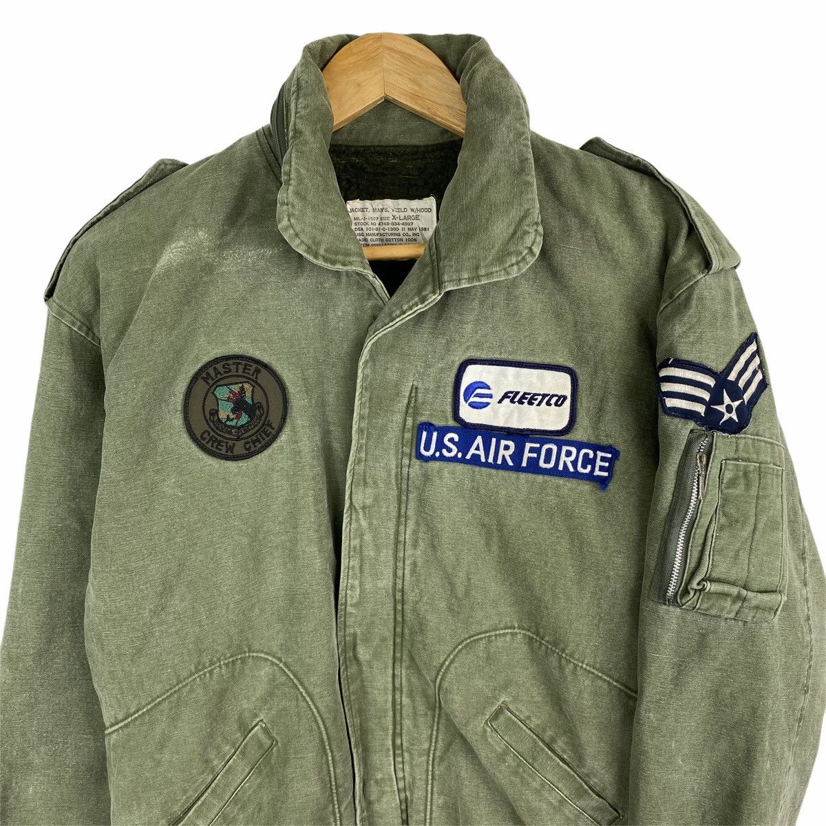 Vintage VINTAGE US AIR FORCE ARMY MILITARY ZIPPER FLIGHT JACKET Size US M / EU 48-50 / 2 - 4 Thumbnail