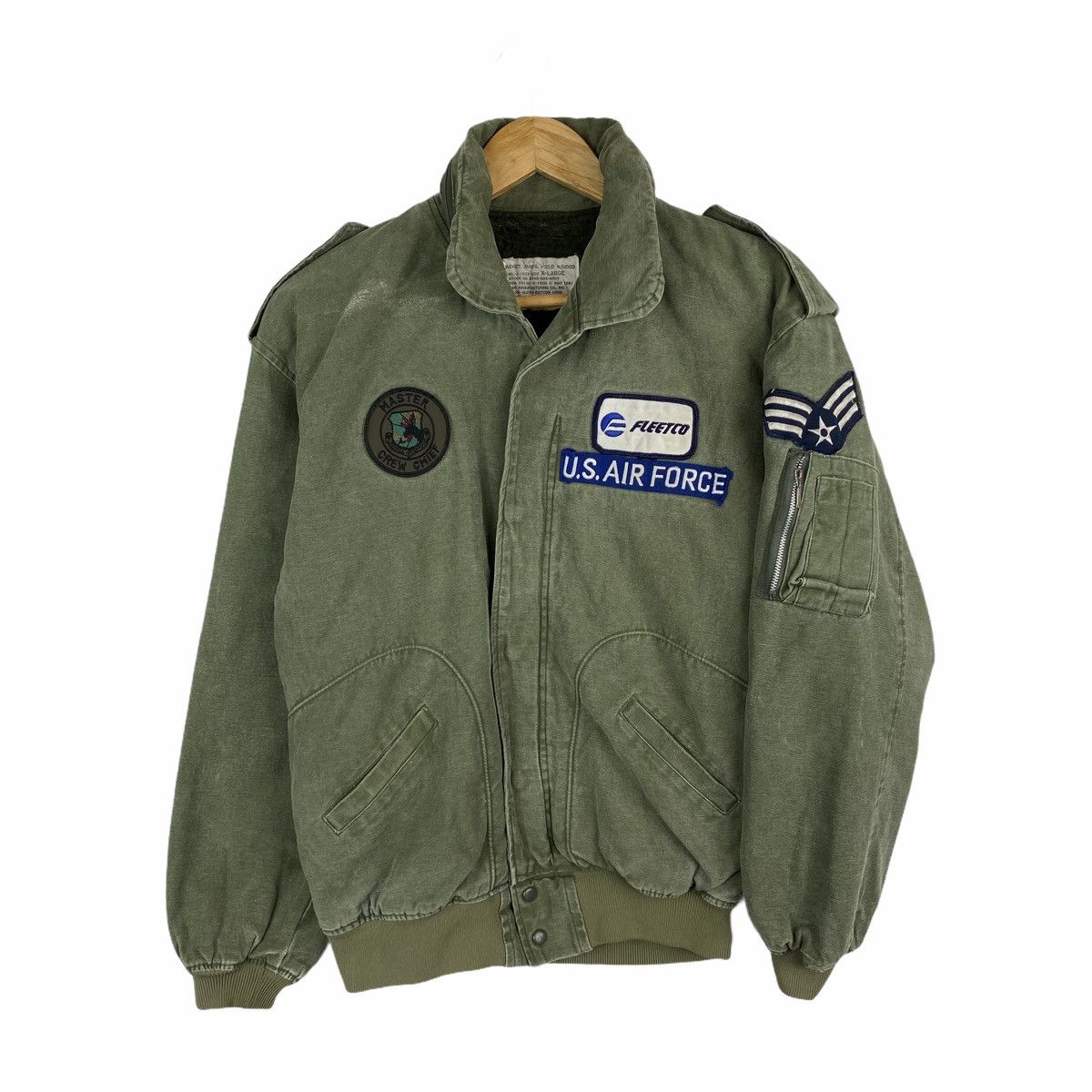 Vintage VINTAGE US AIR FORCE ARMY MILITARY ZIPPER FLIGHT JACKET Size US M / EU 48-50 / 2 - 1 Thumbnail