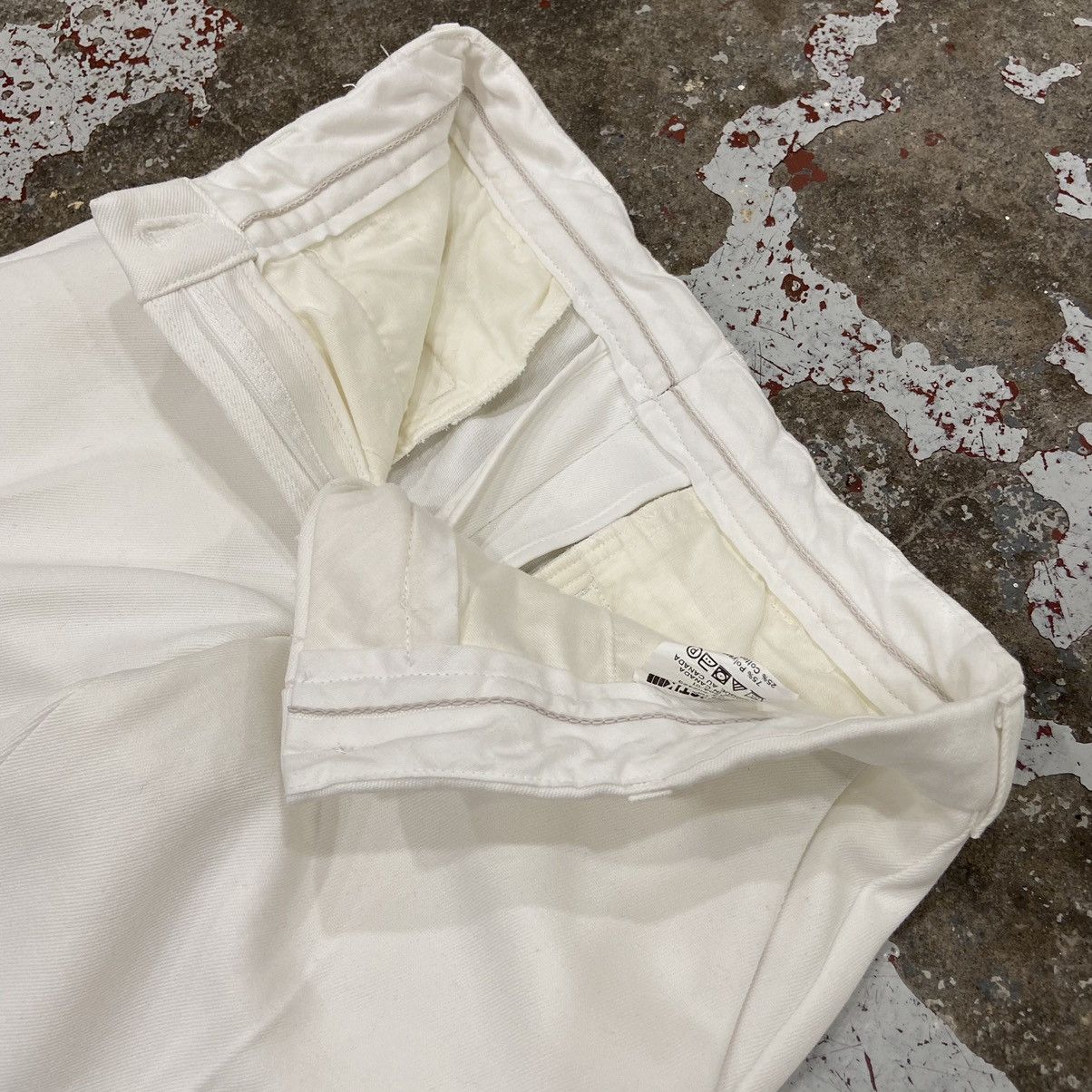 Vintage Vintage 1990s White Pleated Trousers Size 27" / US 4 / IT 40 - 3 Thumbnail