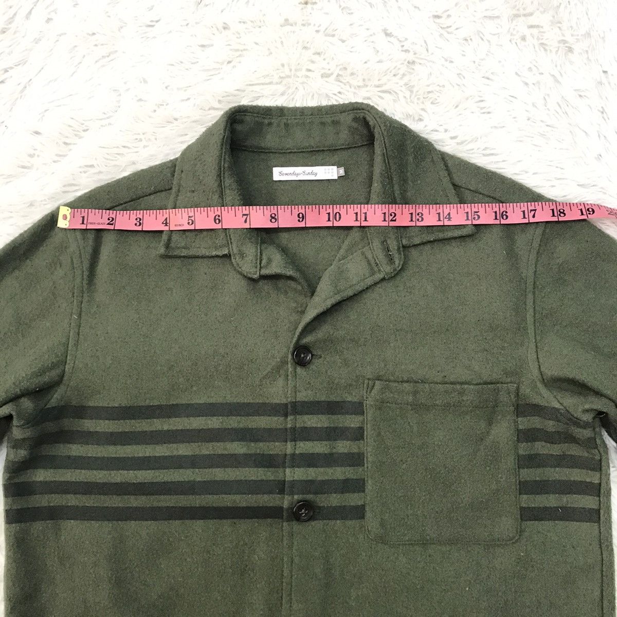 Japanese Brand Sevendays-Sunday Chest Stripes Buttons Up Jacket Size US M / EU 48-50 / 2 - 22 Thumbnail