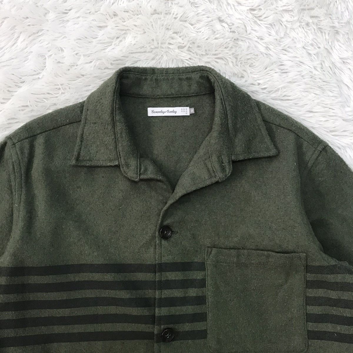 Japanese Brand Sevendays-Sunday Chest Stripes Buttons Up Jacket Size US M / EU 48-50 / 2 - 7 Thumbnail