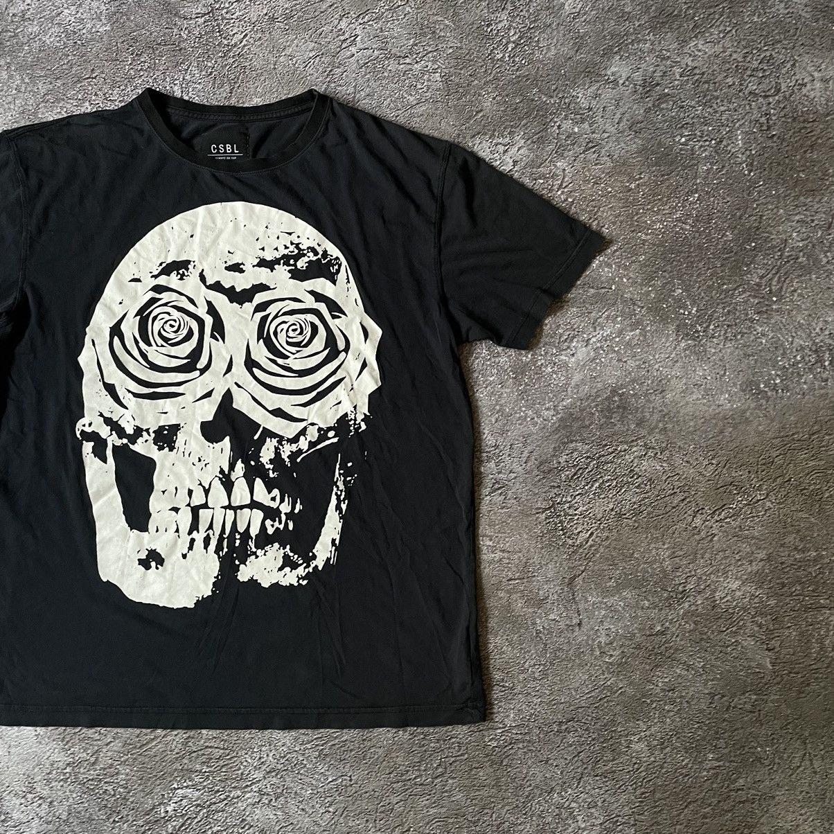 Band Tees Vintage Y2K BONES ABSTRACT CREEPY FACE ANGRY HORROR SKELETON Size US L / EU 52-54 / 3 - 3 Thumbnail