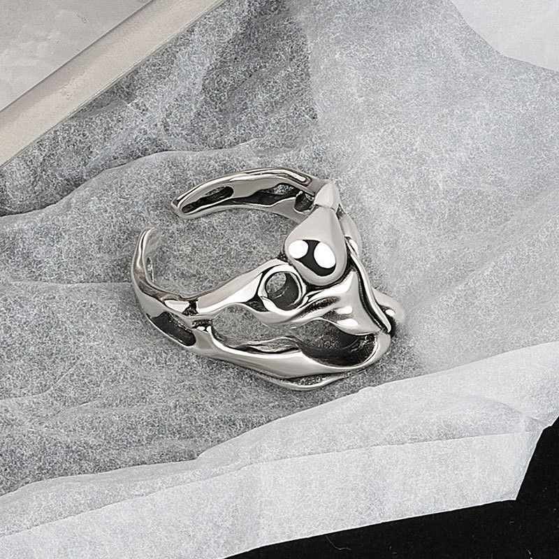 Jewelry Irregular Hollow Surface Bump Ring Size ONE SIZE - 2 Thumbnail