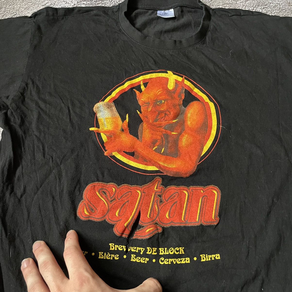 Vintage Vintage Y2K Graphic Tee Satan Abstract Horror Goth Oversized Size US L / EU 52-54 / 3 - 6 Thumbnail