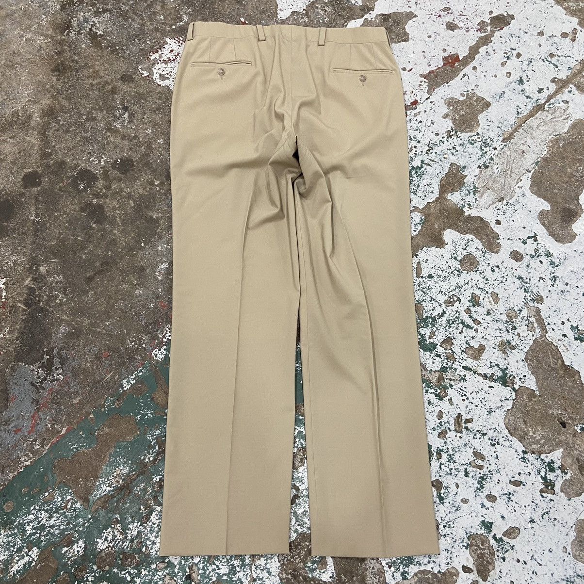 Jack Victor × Vintage Vintage 1990s Beige Wool Pleated Trousers Size US 35 - 9 Thumbnail