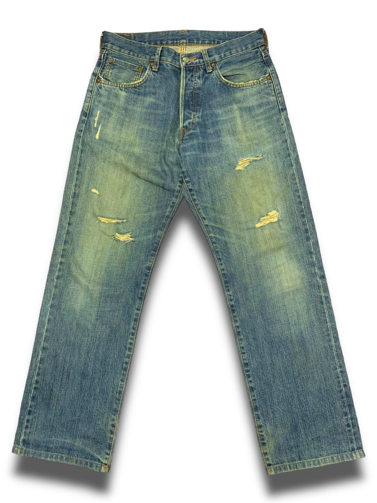 Uniqlo × Vintage Vintage 90s Jun Takahashi Uniqlo Green Selvedge Size US 32 / EU 48 - 1 Thumbnail