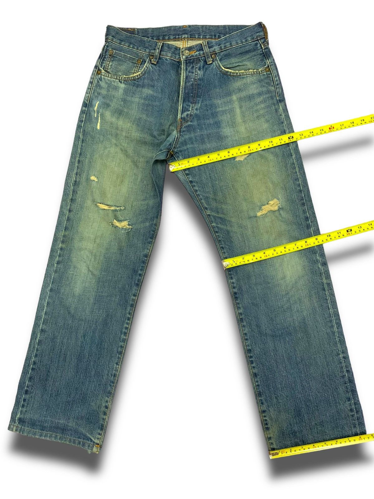 Uniqlo × Vintage Vintage 90s Jun Takahashi Uniqlo Green Selvedge Size US 32 / EU 48 - 16 Thumbnail