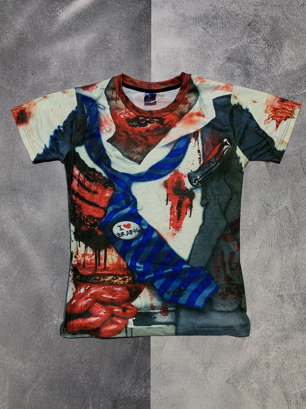 Vintage Vintage Y2K Kill zombie blood allover print t-shirt size M Size US M / EU 48-50 / 2 - 1 Thumbnail