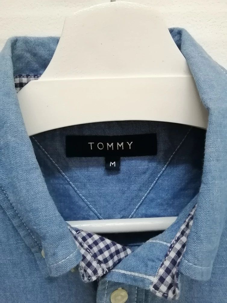 Tommy Hilfiger TOMMY Spell Out Chambray Shirt - Size M Size US M / EU 48-50 / 2 - 4 Thumbnail
