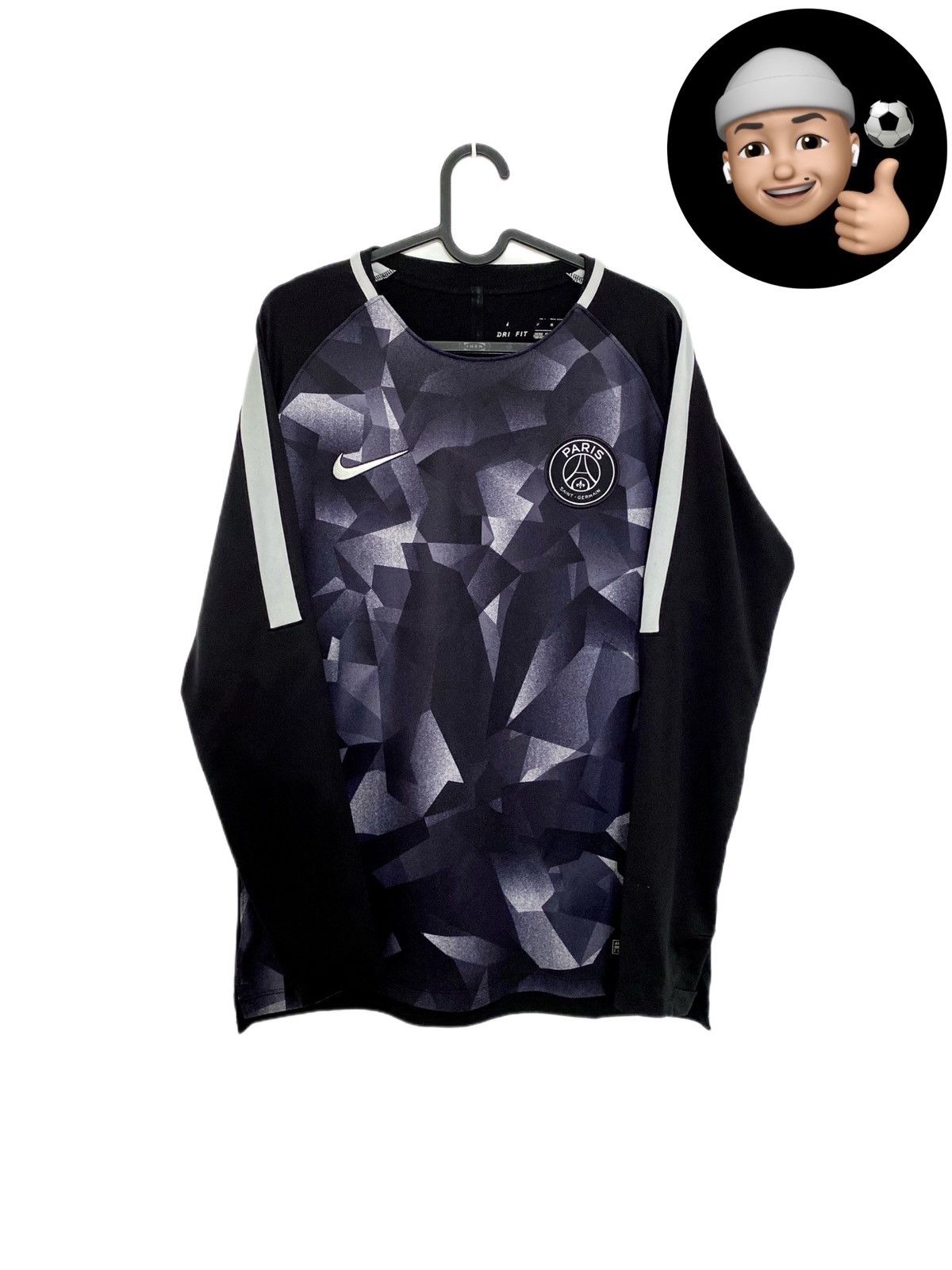Nike 2017 2018 PSG Paris Training Issue Long Sleeve Soccer Jersey Size US M / EU 48-50 / 2 - 1 Thumbnail