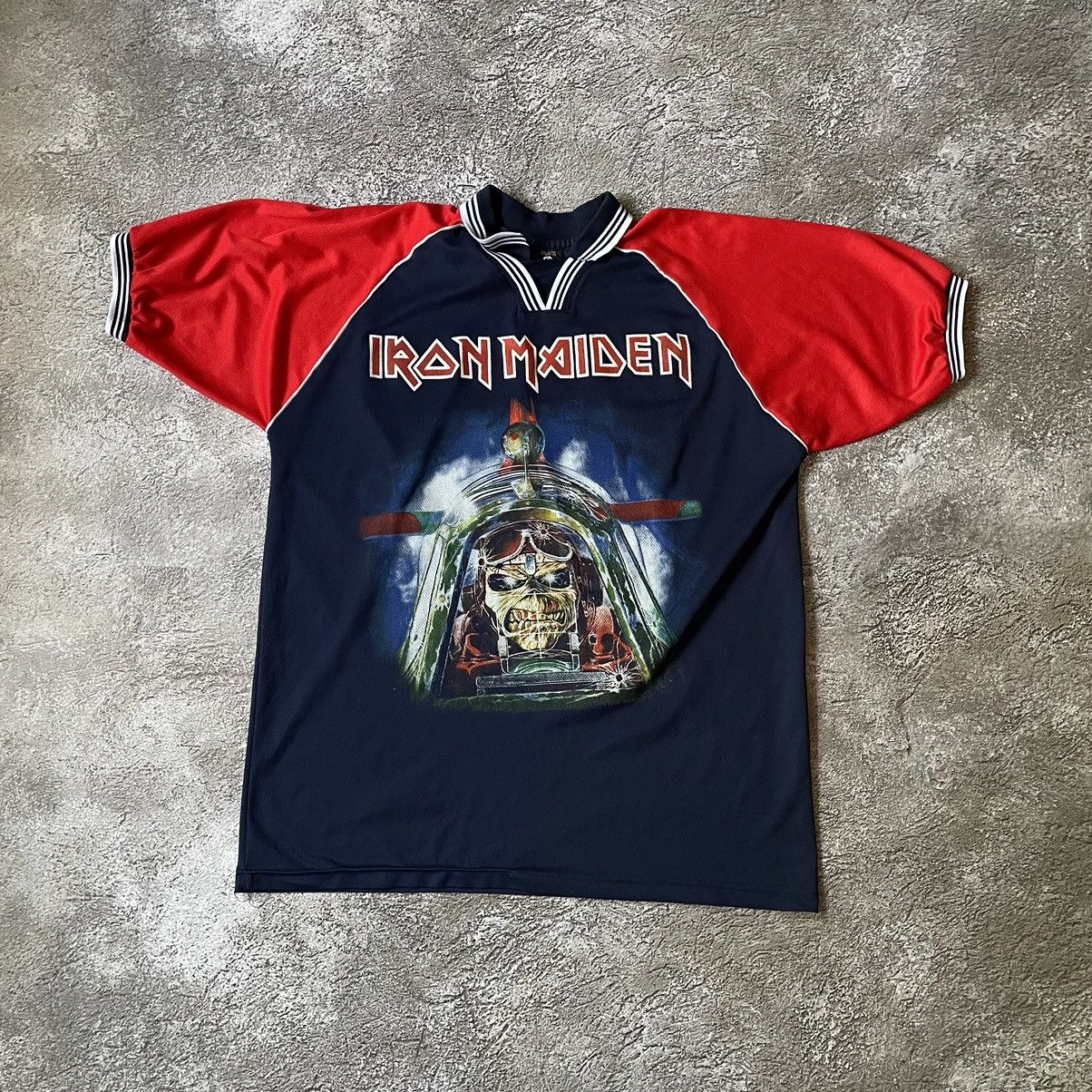 Band Tees Vintage Y2K IRON MAIDEN ABSTRACT CREEPY FACE ANGRY HORROR Size US L / EU 52-54 / 3 - 2 Thumbnail