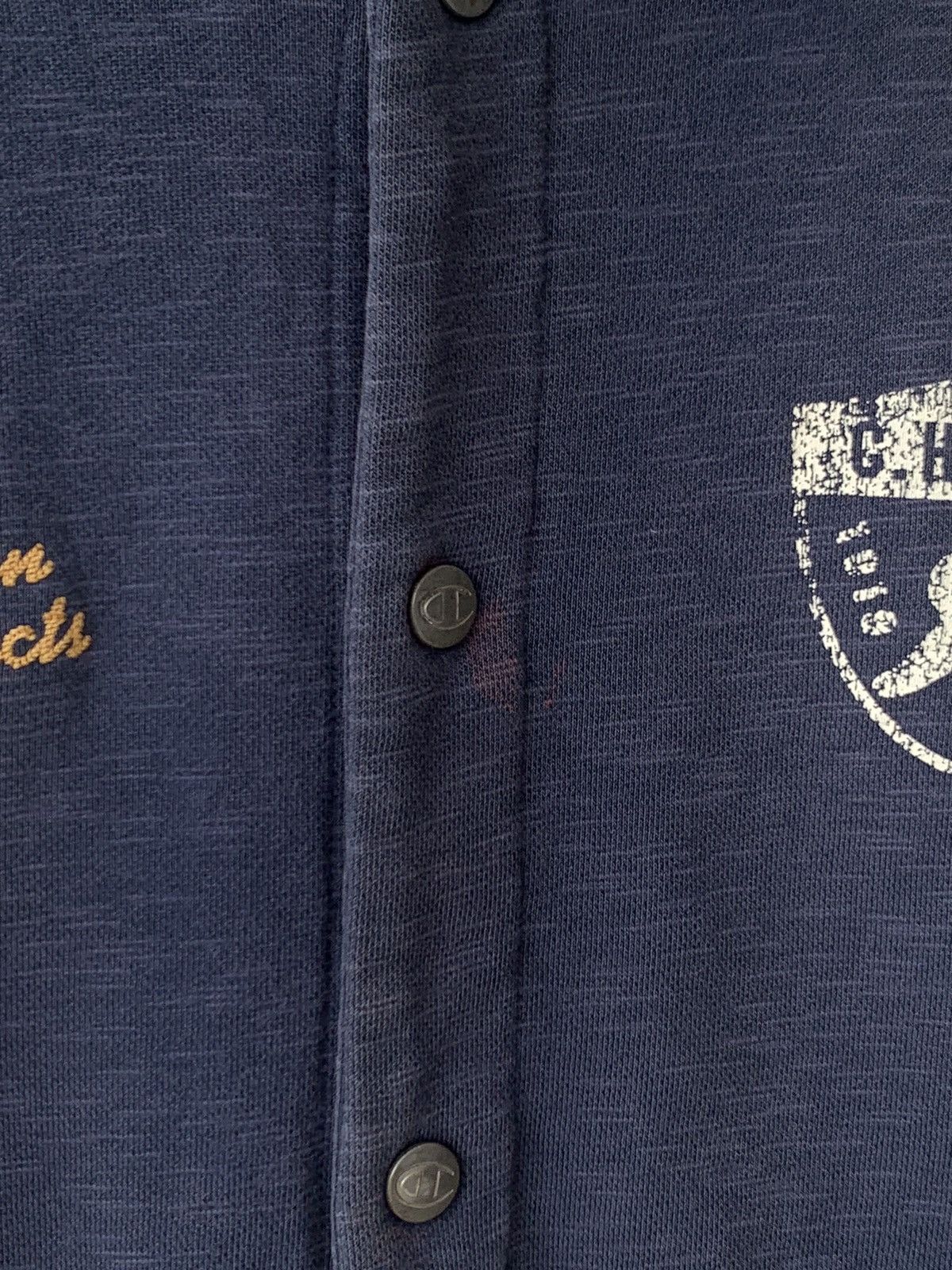 Champion Vintage Distressed Champion Japan Button Up Sweatshirt Size US M / EU 48-50 / 2 - 3 Thumbnail