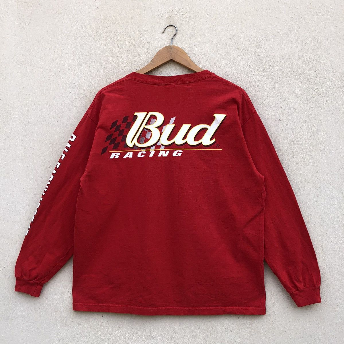 Budweiser × Vintage Vintage BUDWEISER RACING Longsleeve T-shirt Size US L / EU 52-54 / 3 - 1 Thumbnail