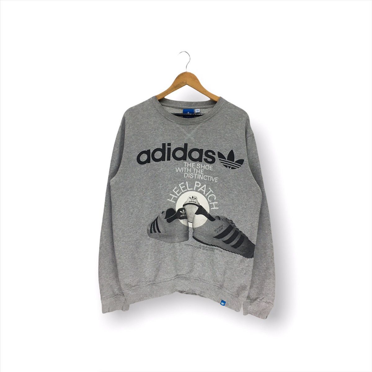 Adidas × Vintage Vintage Adidas Shoes Design Big Print Sweatshirt Size US M / EU 48-50 / 2 - 1 Thumbnail