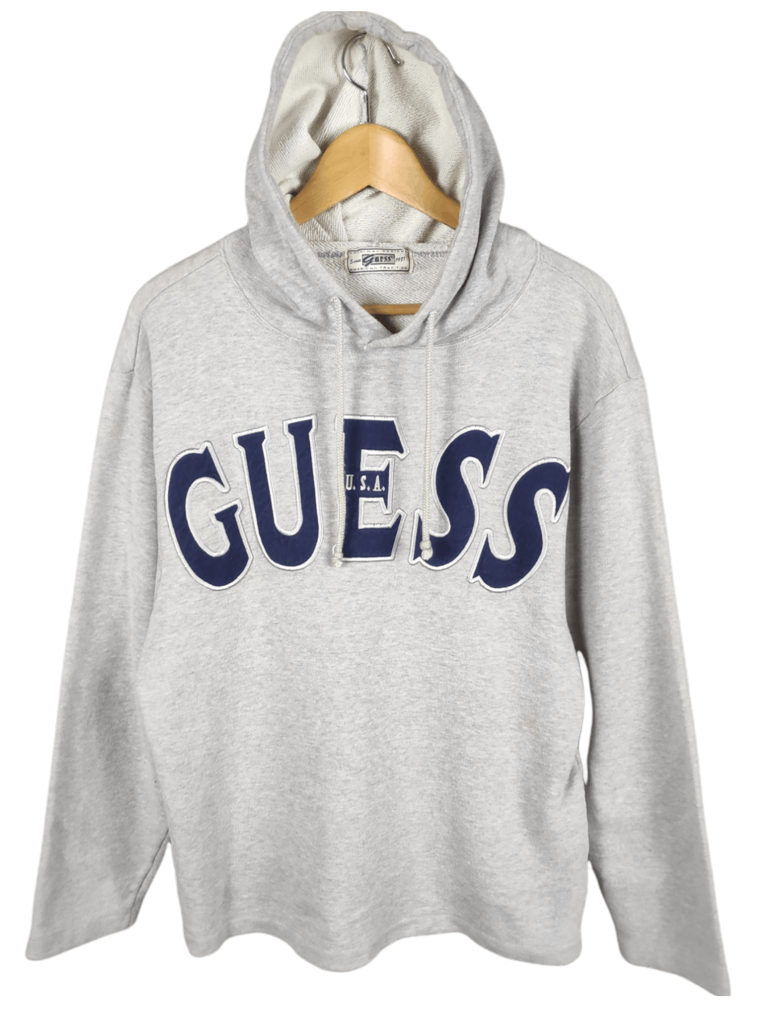 image of Guess Usa Japan Made Spell Out Design Hoodie, Men's (Size Medium)