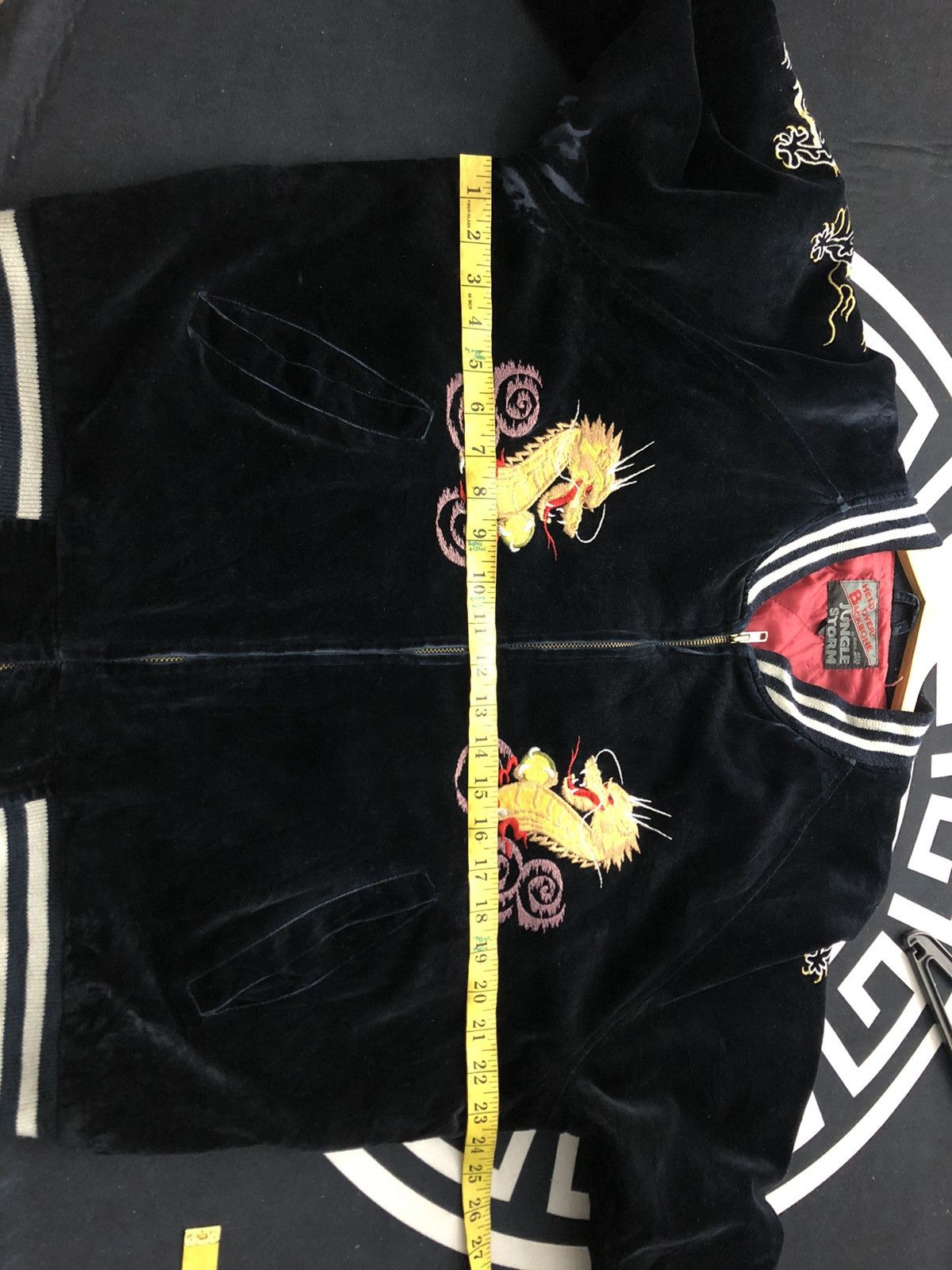 Japanese Brand Jungle Storm Dragon Motive Velvet Sukajan Jacket Size US L / EU 52-54 / 3 - 10 Thumbnail