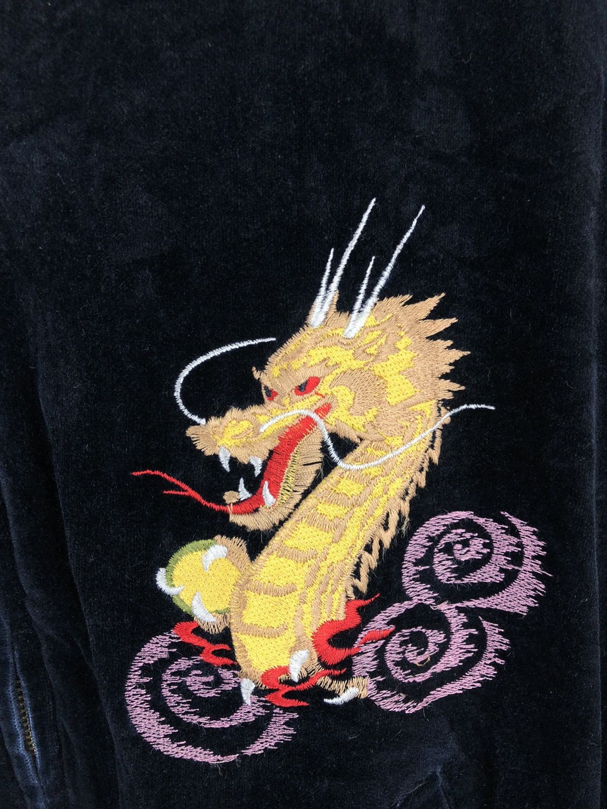 Japanese Brand Jungle Storm Dragon Motive Velvet Sukajan Jacket Size US L / EU 52-54 / 3 - 4 Thumbnail