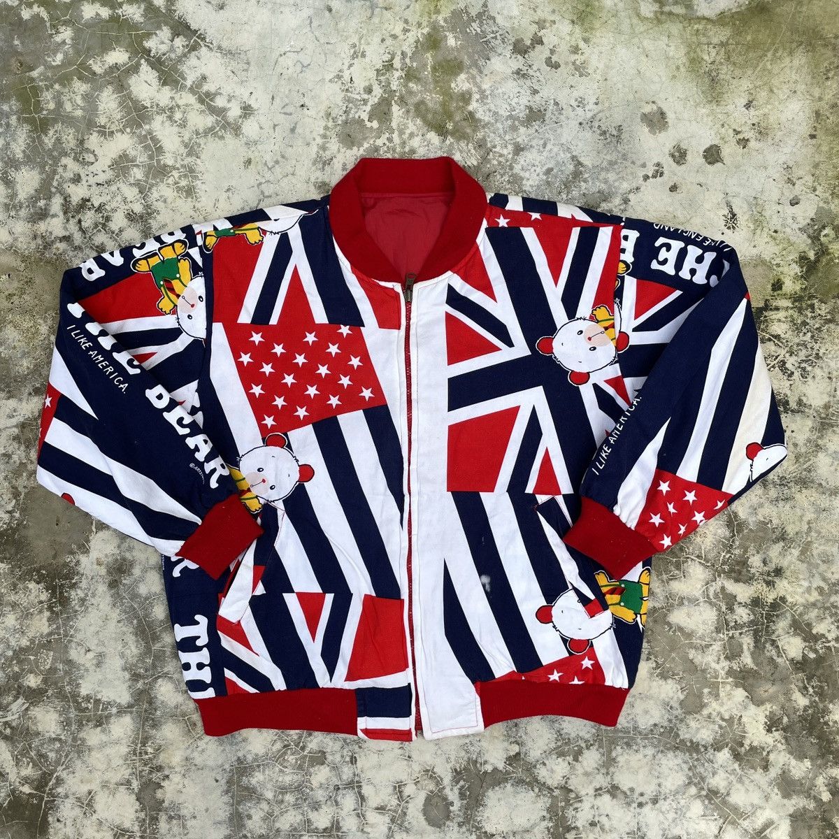 Cartoon Network × Japanese Brand × Vintage Vintage The Bear Artstudio Reversible Bomber Jacket Size US M / EU 48-50 / 2 - 2 Thumbnail