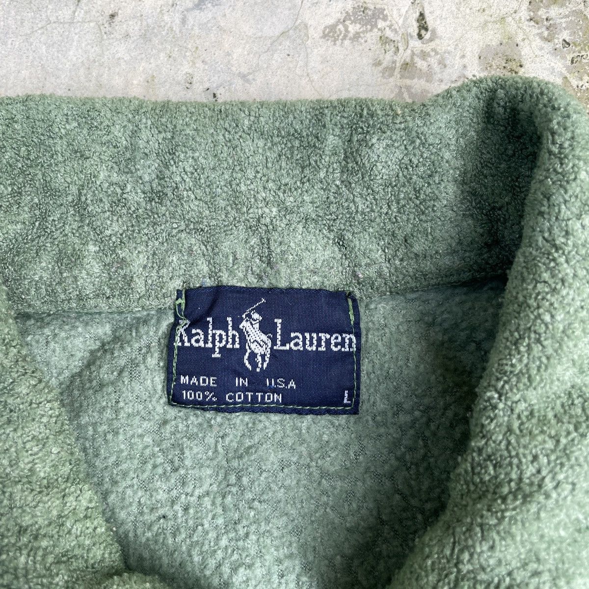 Polo Ralph Lauren × Vintage Vtg Polo Ralph Lauren Polo SportsFleece Half zipper jacket Size US L / EU 52-54 / 3 - 5 Thumbnail