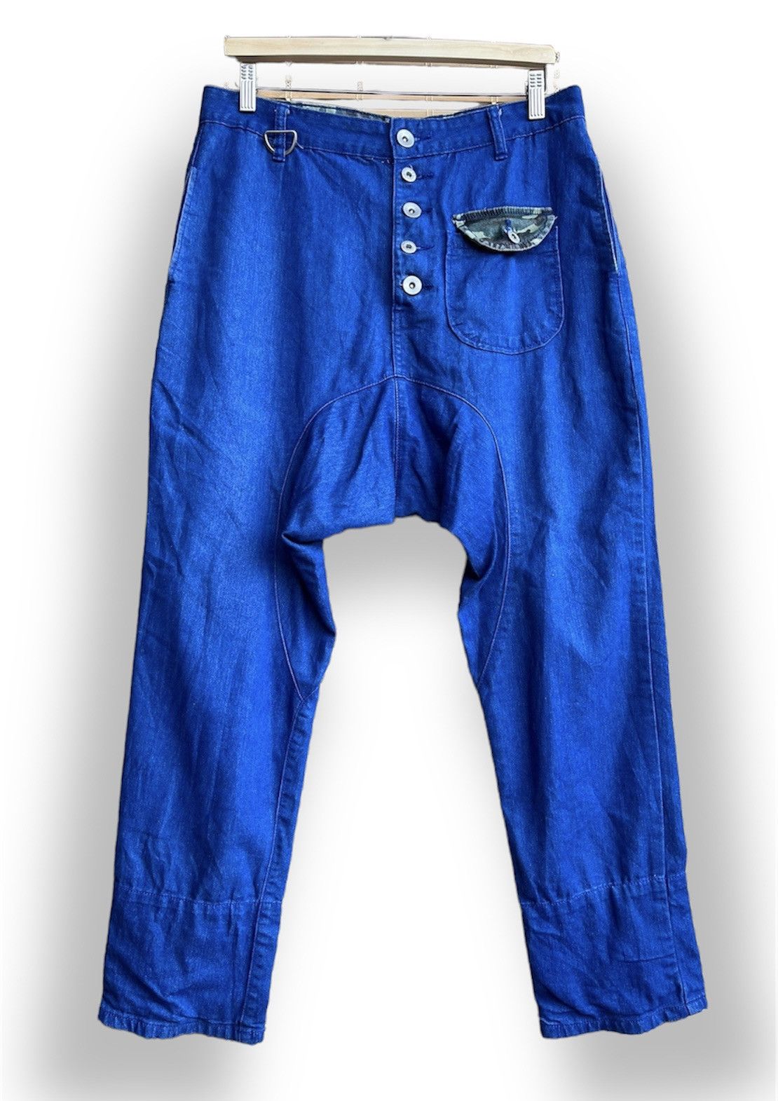 image of Steals Avant Garde Open Arms Japan Baggy Denim Jeans in Blue, Men's (Size 32)