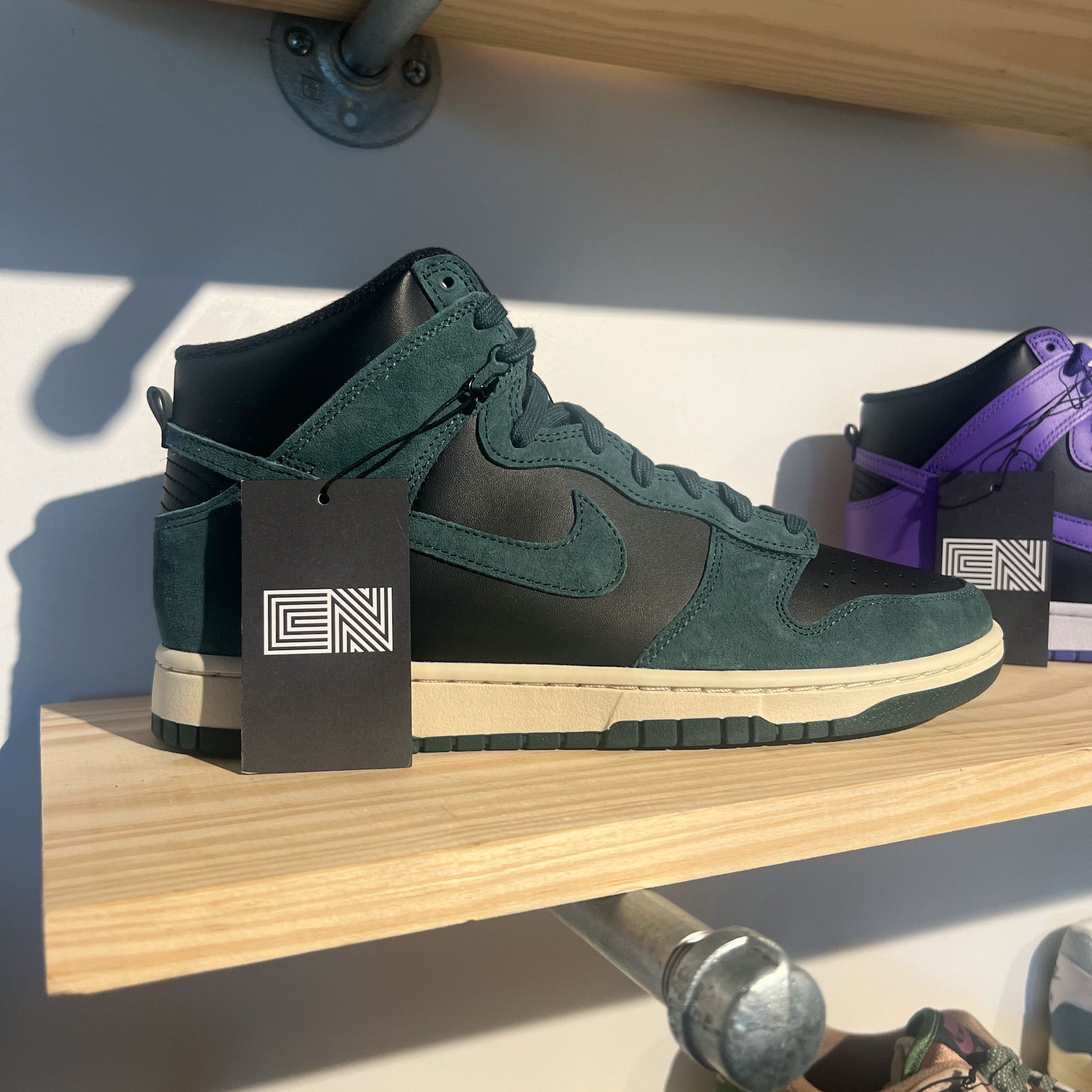 Size 11.5 • Nike Dunk High Retro PRM Faded Spruce