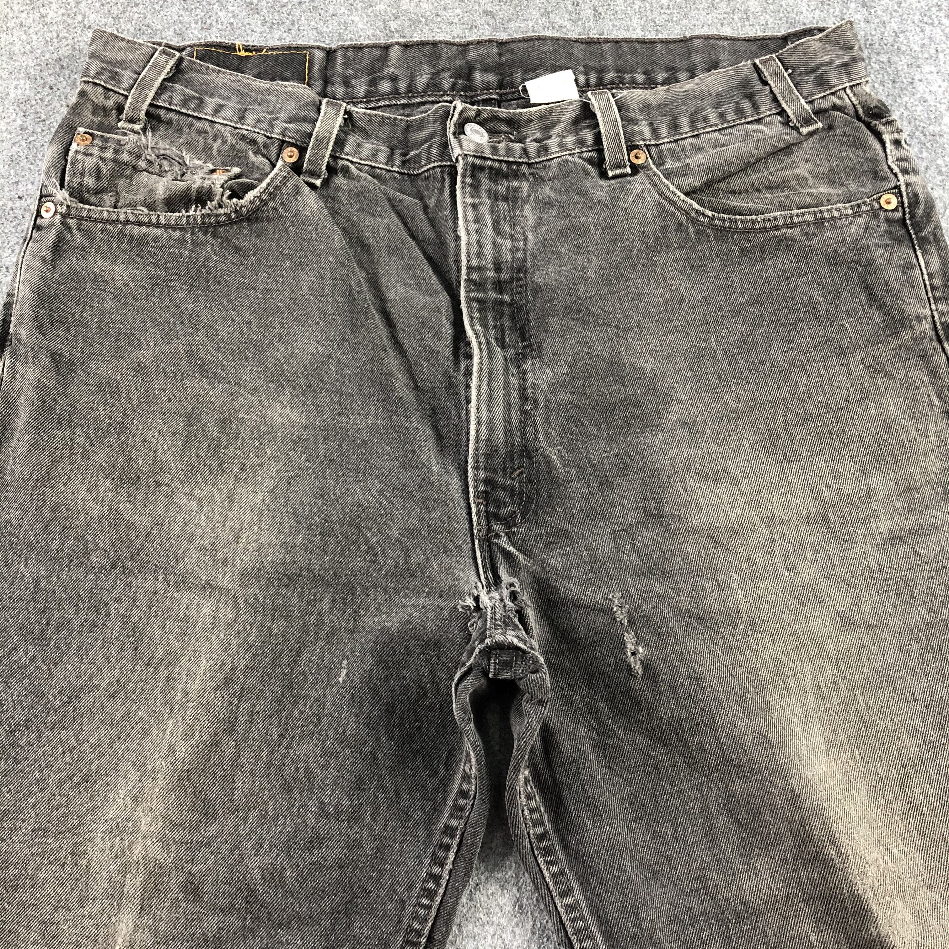 Levi's × Vintage 90s Vintage Faded Black Levis 517 Jeans-J2282 Size US 38 / EU 54 - 3 Thumbnail
