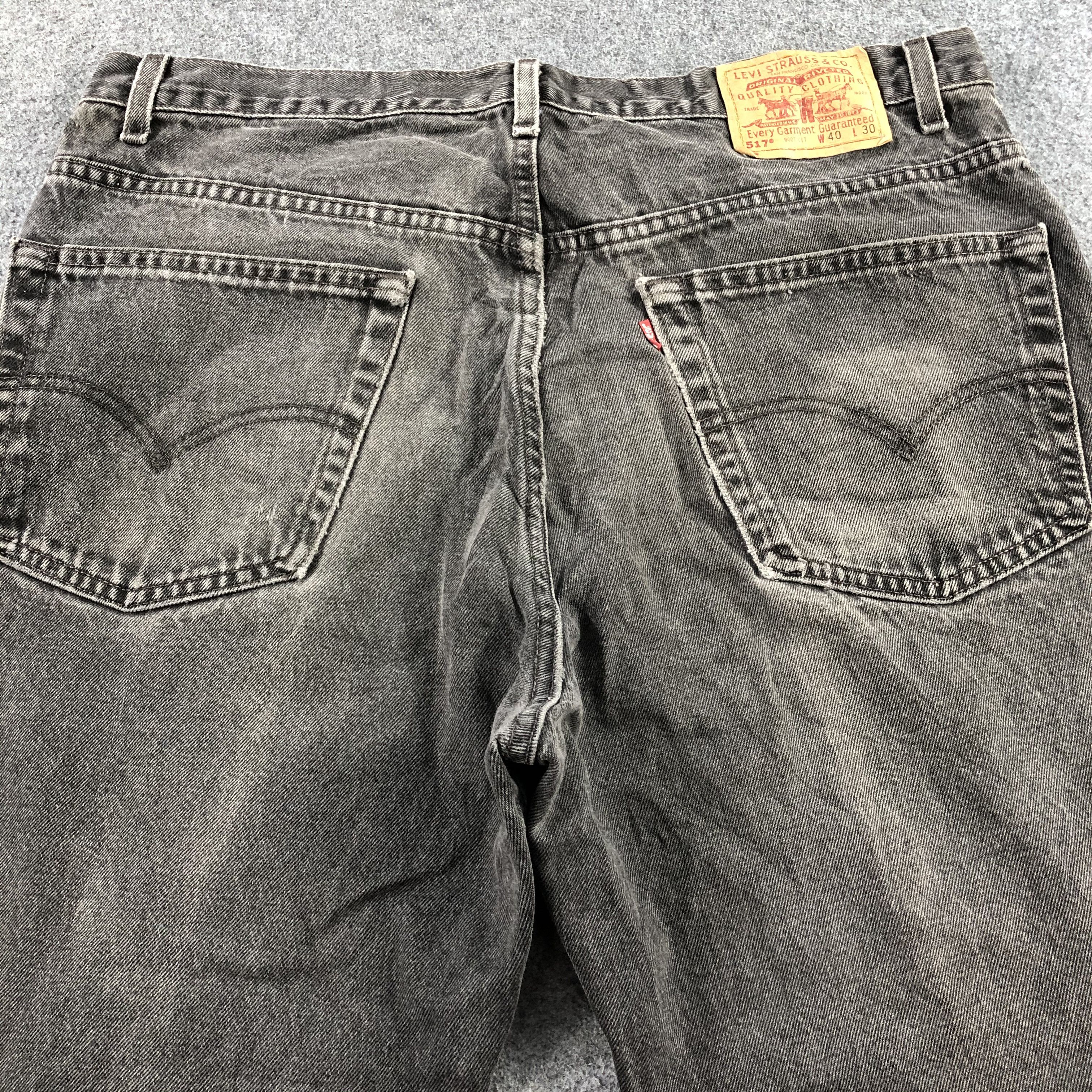 Levi's × Vintage 90s Vintage Faded Black Levis 517 Jeans-J2282 Size US 38 / EU 54 - 4 Thumbnail