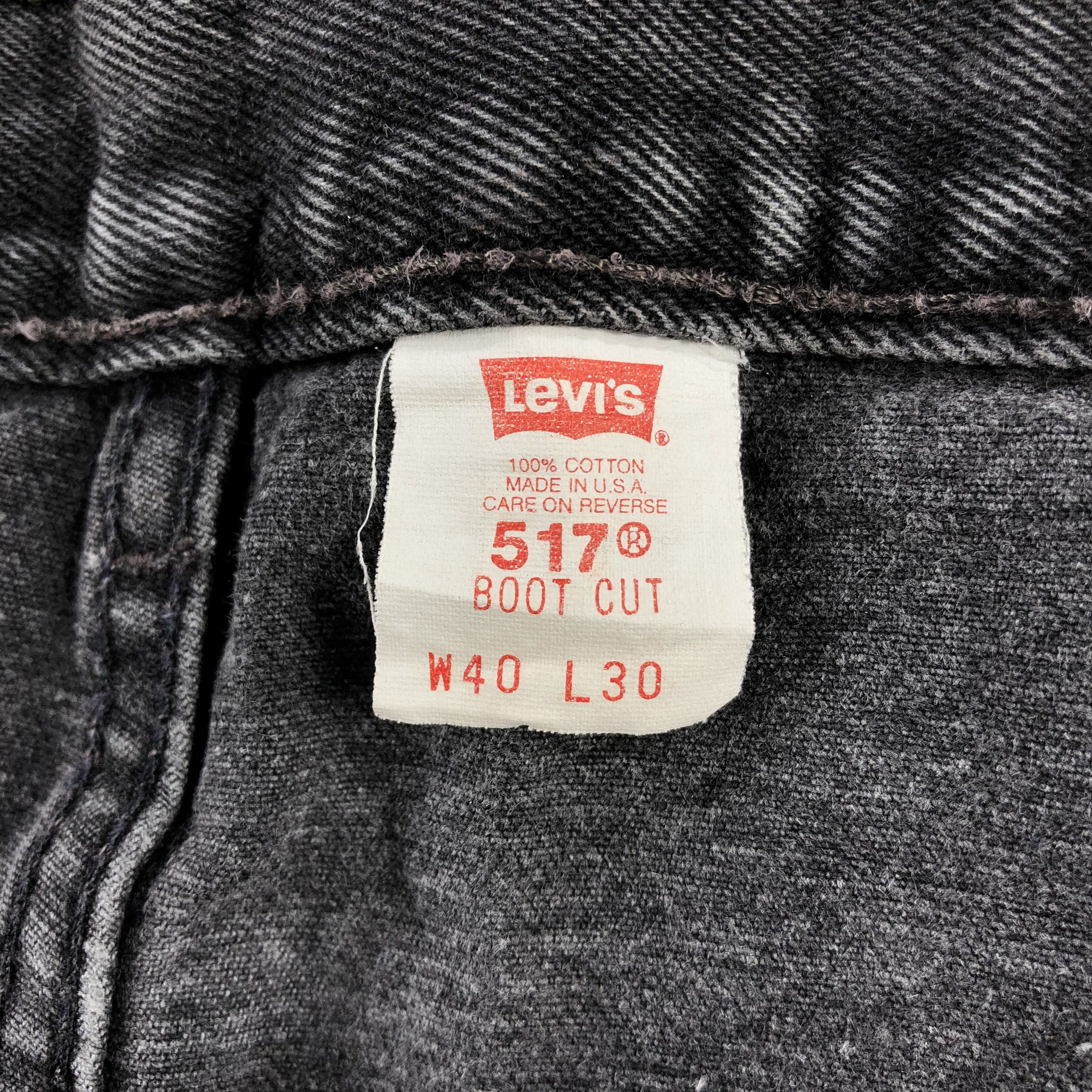 Levi's × Vintage 90s Vintage Faded Black Levis 517 Jeans-J2282 Size US 38 / EU 54 - 14 Thumbnail