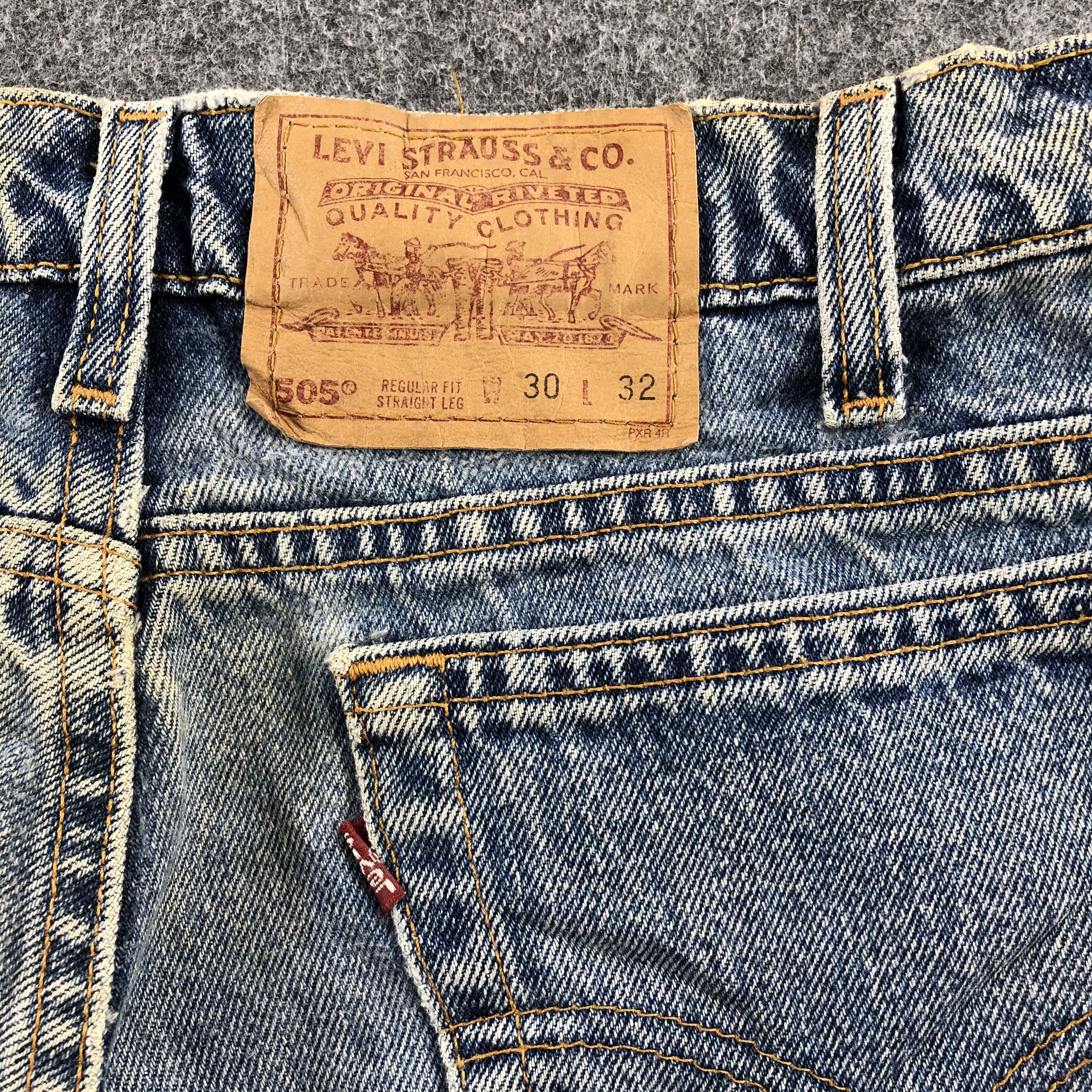 Levi's 90s Vintage Levis Jeans Lot 505 Rusty Wash Denim-J987 Size US 29 - 6 Thumbnail