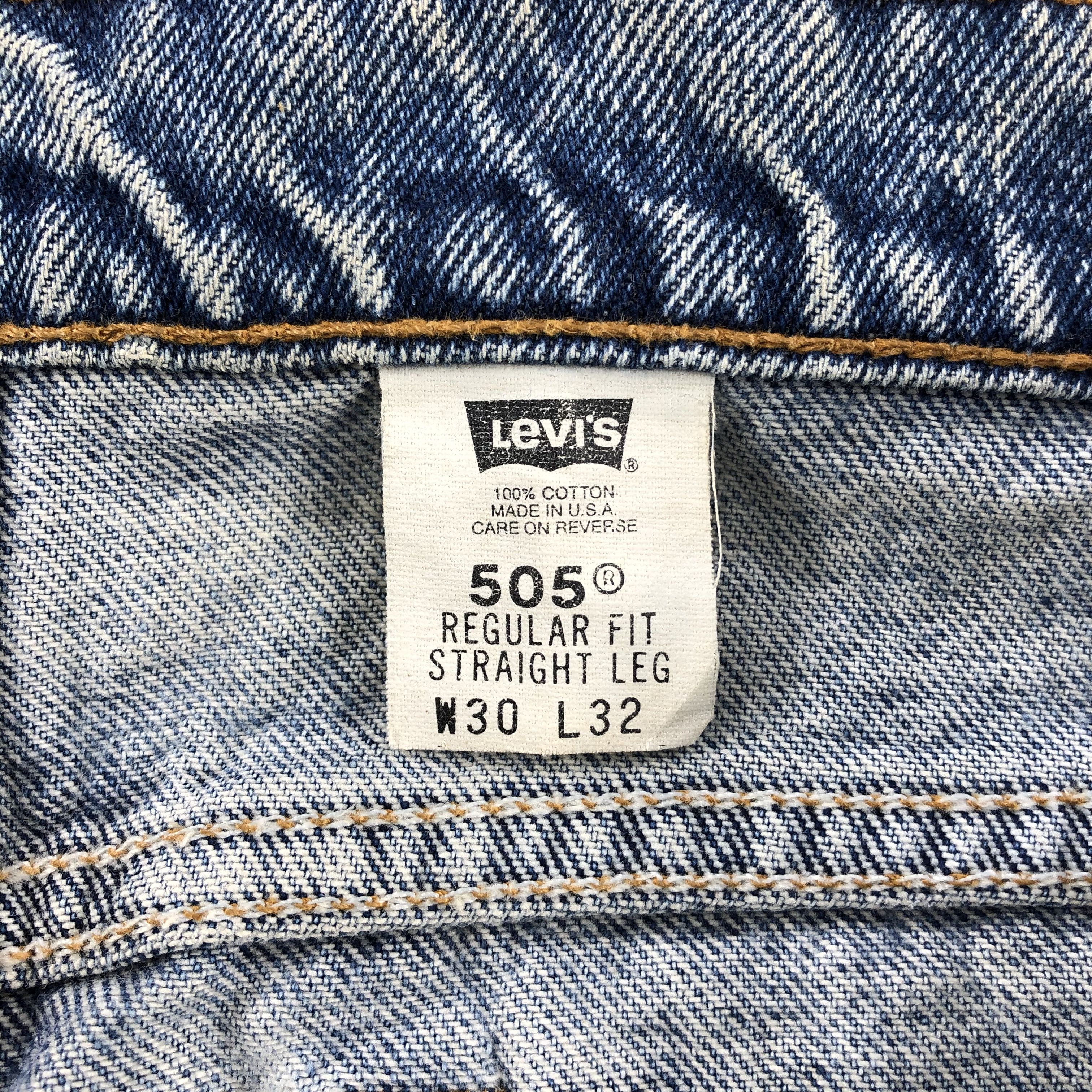 Levi's 90s Vintage Levis Jeans Lot 505 Rusty Wash Denim-J987 Size US 29 - 10 Thumbnail
