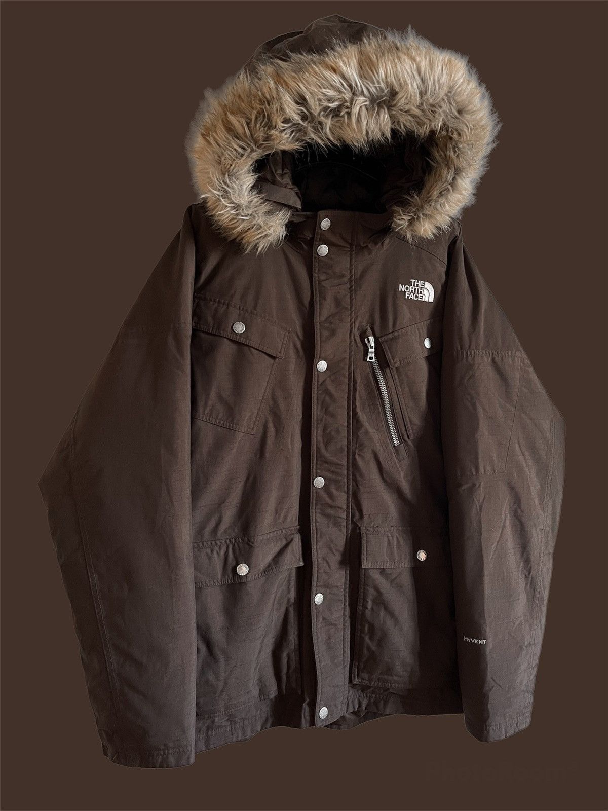 The North Face The North Face Brown Puffer Jacket Size US XL / EU 56 / 4 - 4 Thumbnail