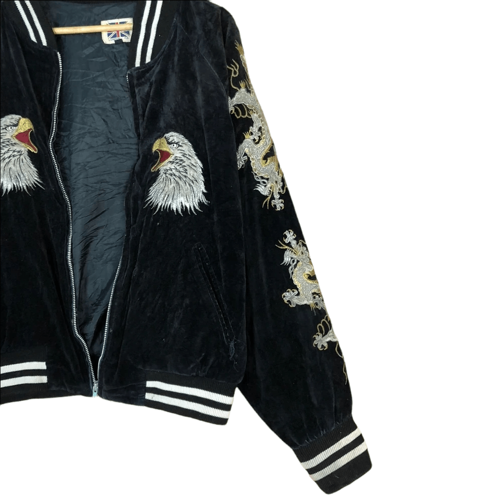 Japanese Brand × Vintage Vintage London F.B. Velvet Sukajan Souvenir Jacket Size US M / EU 48-50 / 2 - 6 Thumbnail