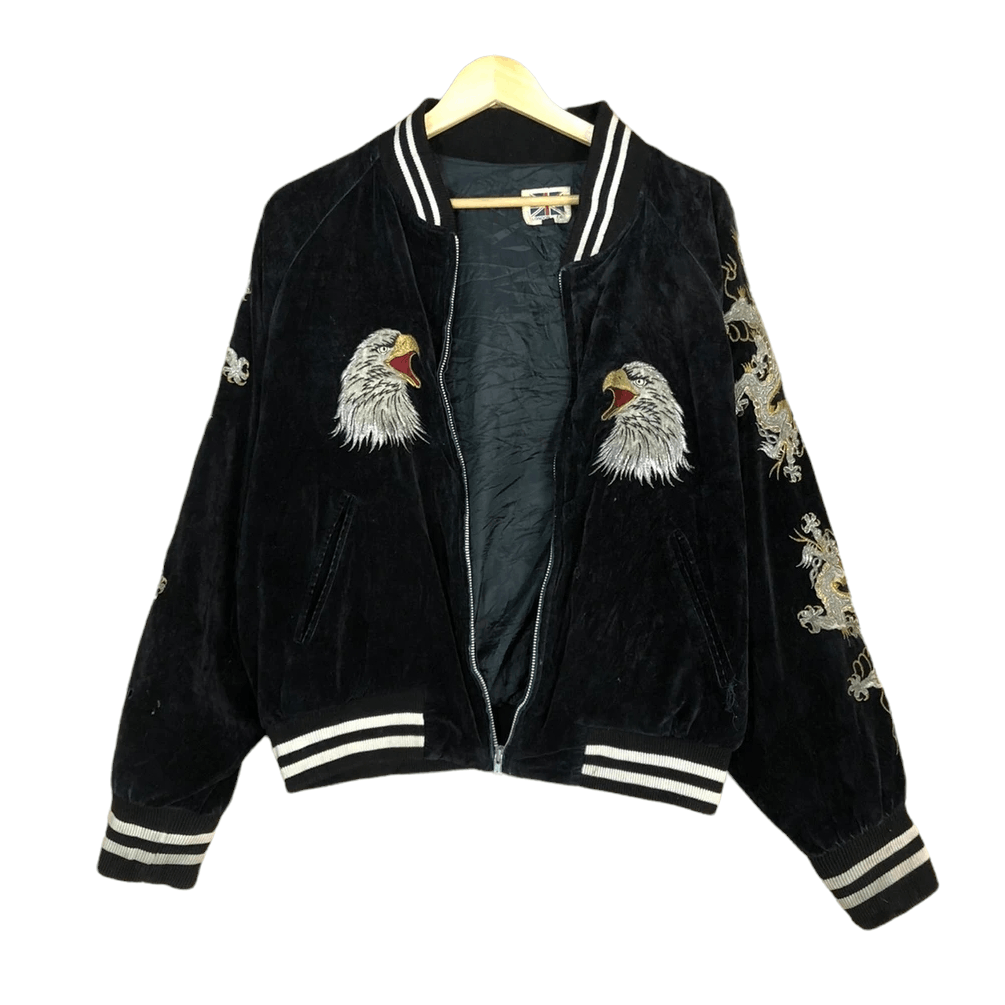 Japanese Brand × Vintage Vintage London F.B. Velvet Sukajan Souvenir Jacket Size US M / EU 48-50 / 2 - 5 Thumbnail