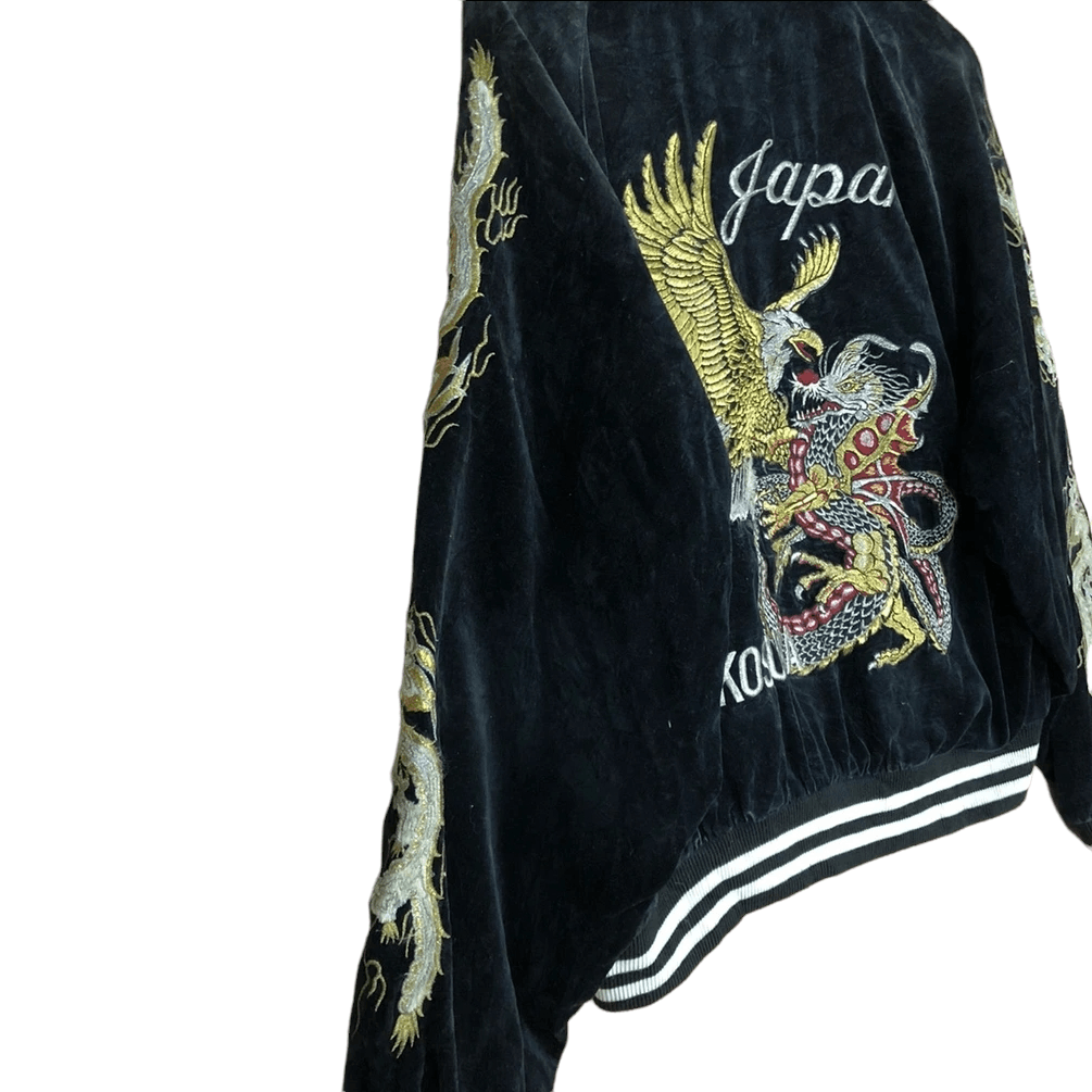 Japanese Brand × Vintage Vintage London F.B. Velvet Sukajan Souvenir Jacket Size US M / EU 48-50 / 2 - 7 Thumbnail