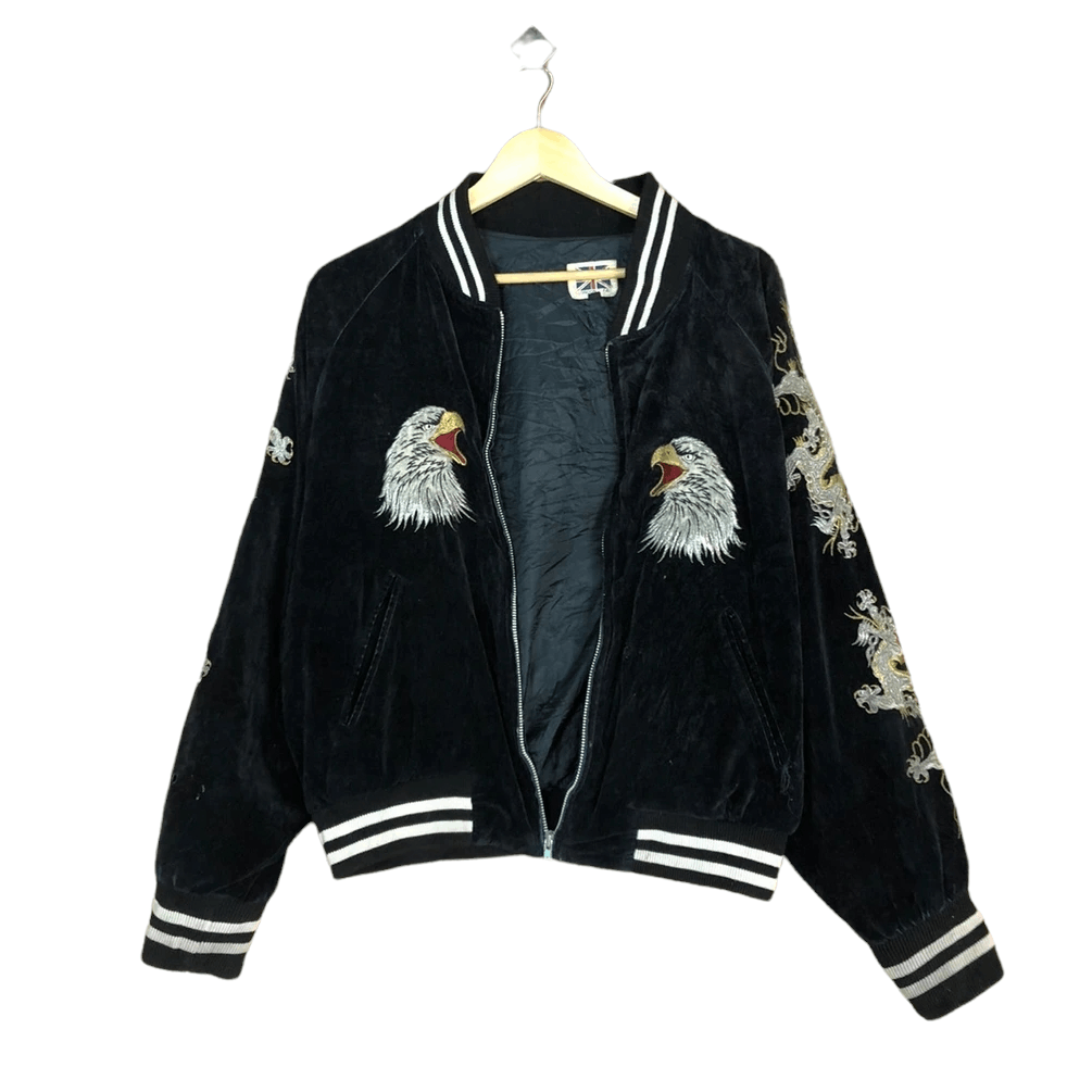 Japanese Brand × Vintage Vintage London F.B. Velvet Sukajan Souvenir Jacket Size US M / EU 48-50 / 2 - 12 Thumbnail